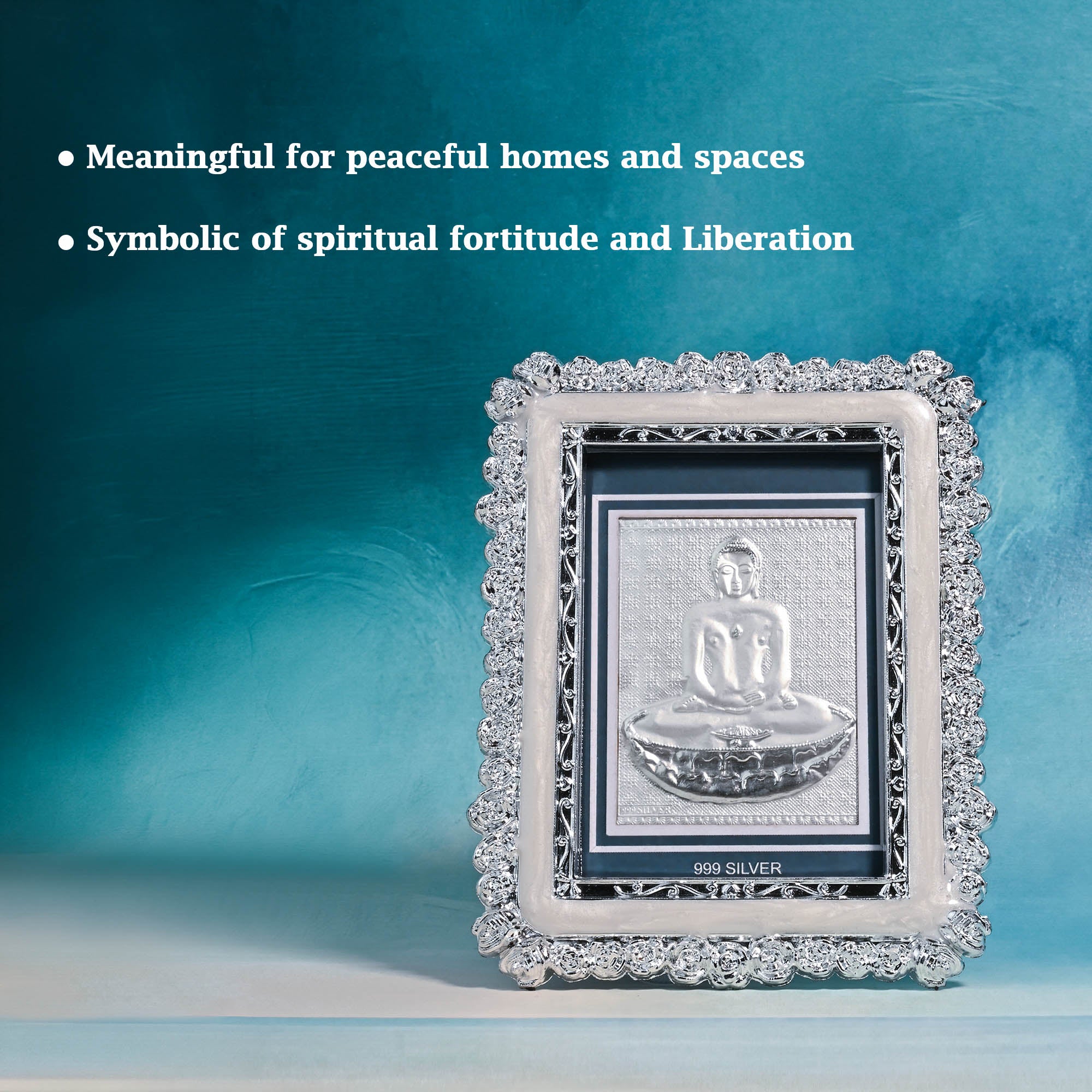 999 Silver Mahavir Swami Frame