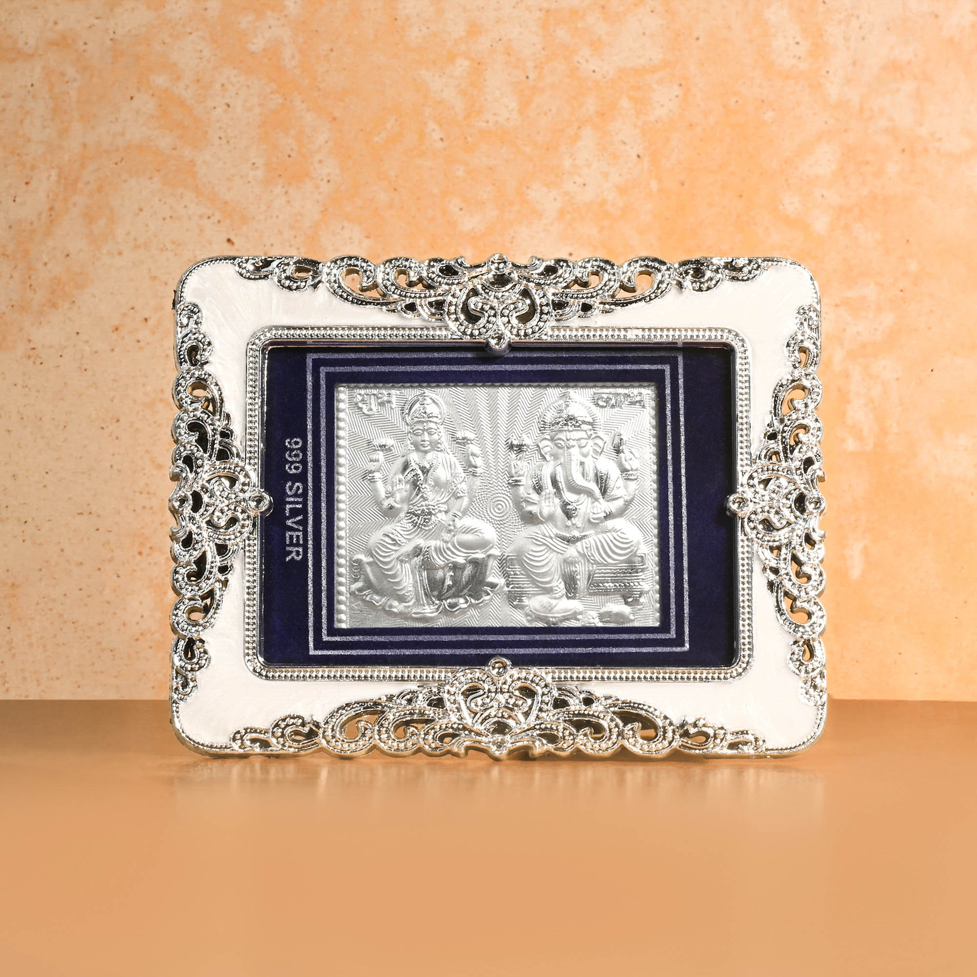 999 Silver Laxmi Ganesha Frame