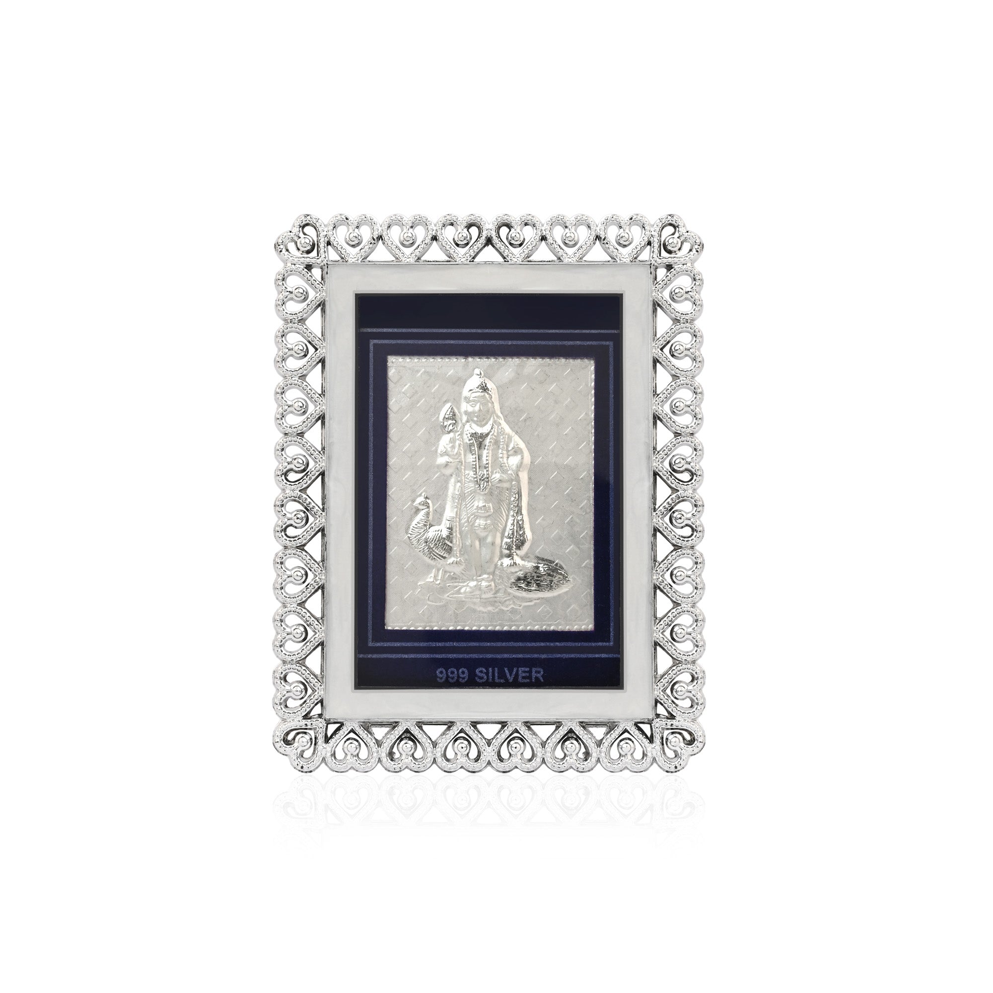 999 Silver Murugan Swami Frame