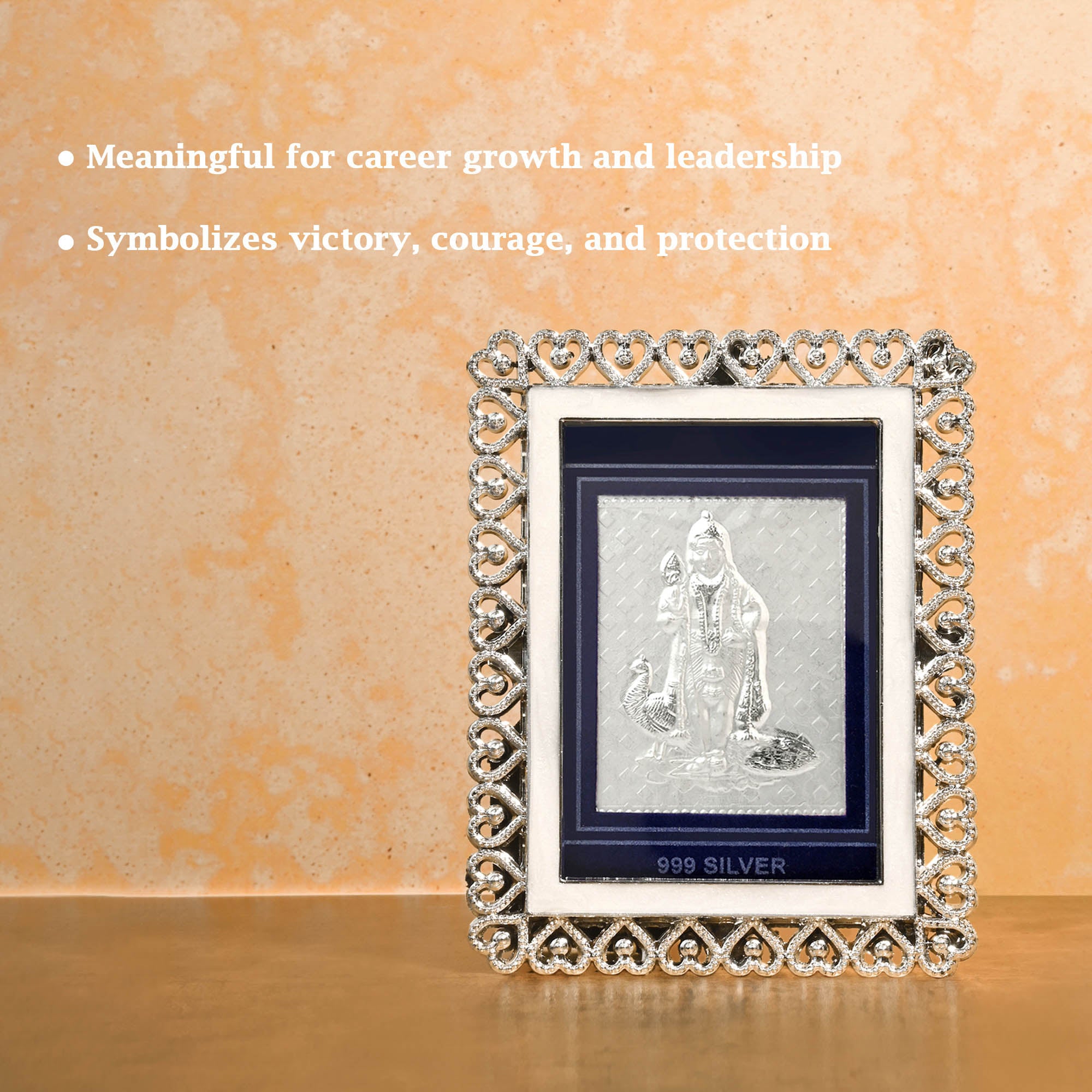 999 Silver Murugan Swami Frame