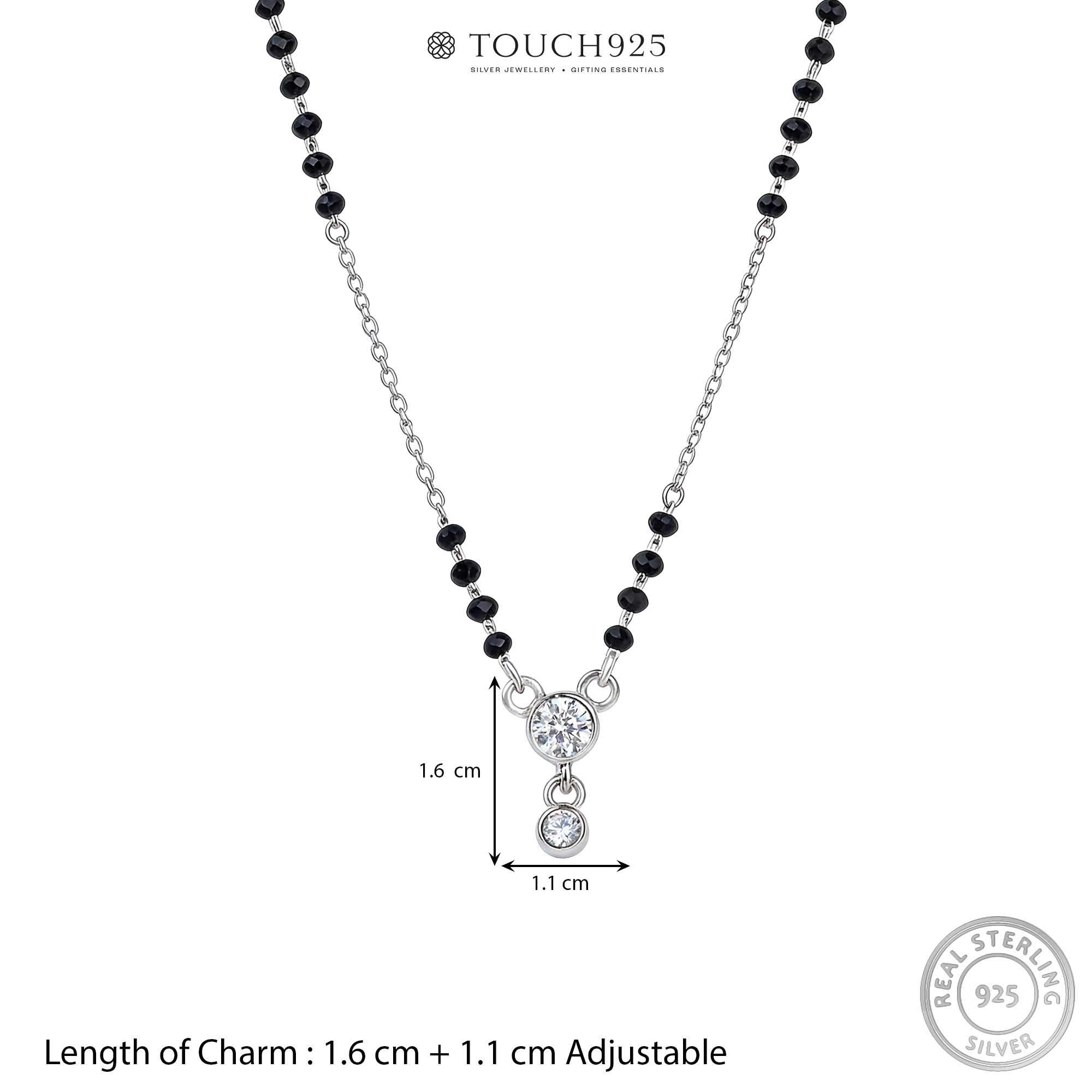 Dual Solitaire Drop Zircon Mangalsutra