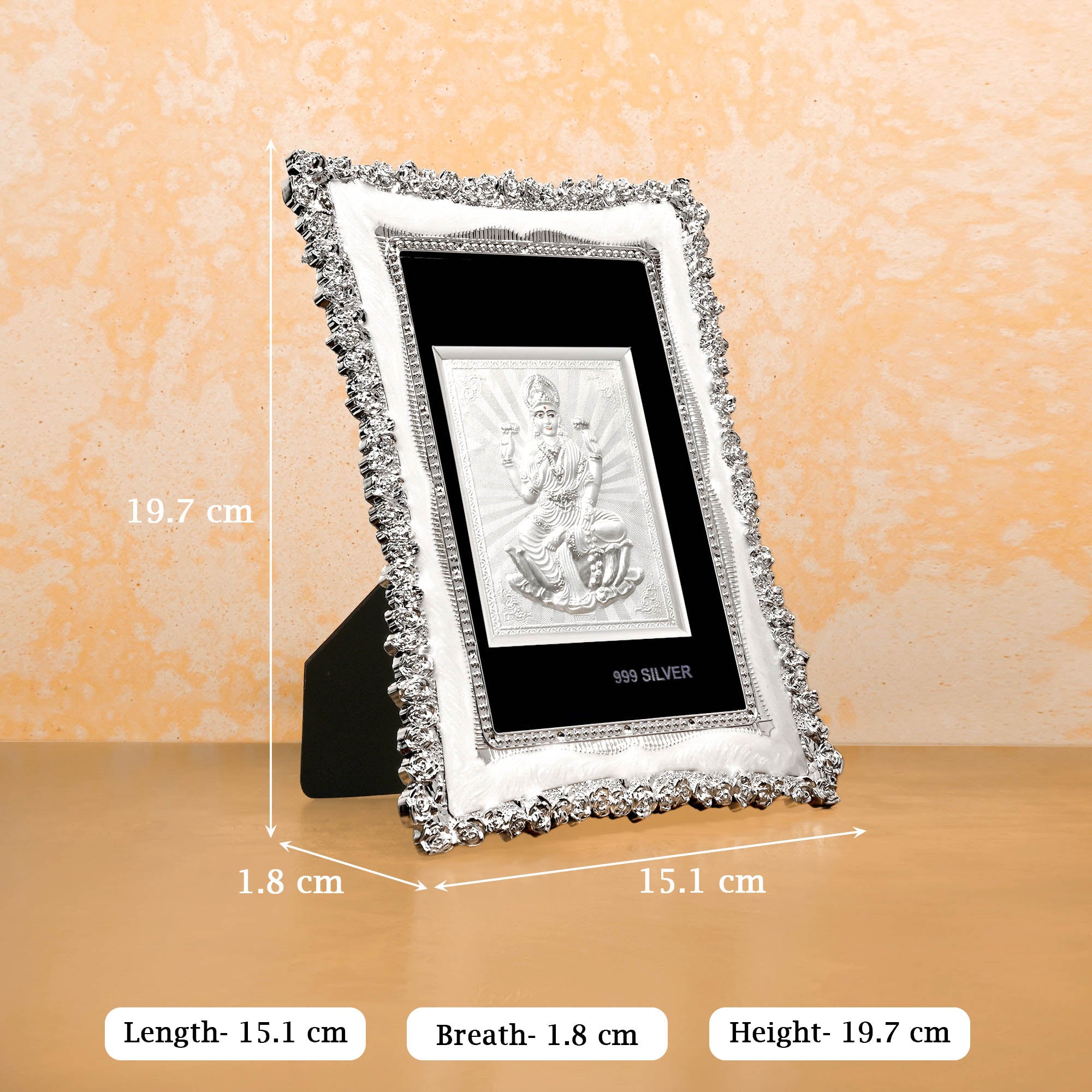 999 Silver Lakshmi Ji Frame