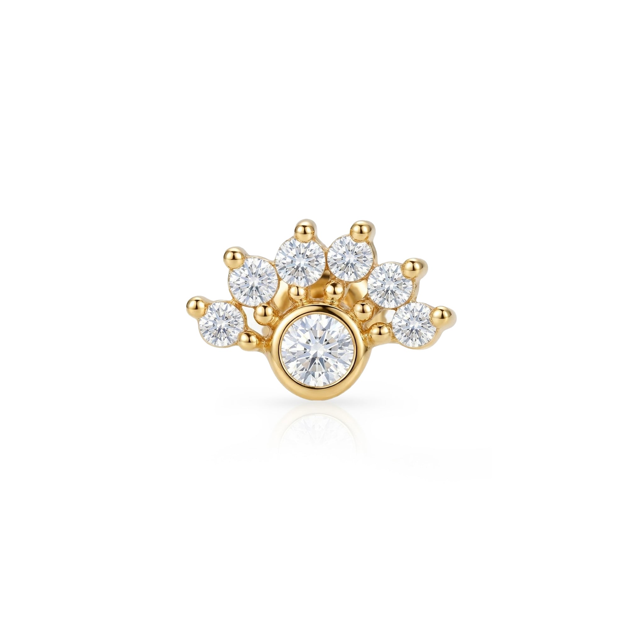 Mini Crown CZ Nose Pin