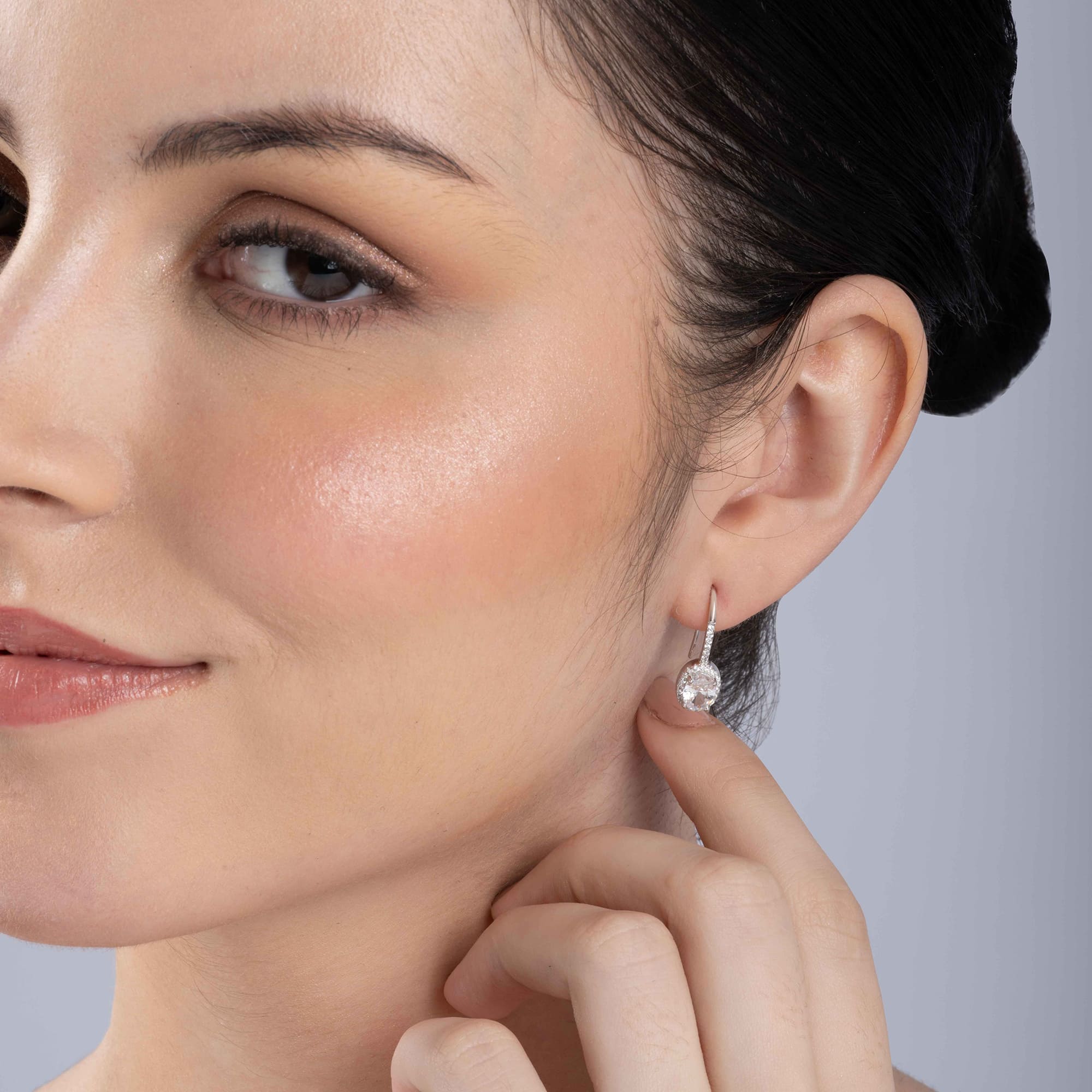 silver earrings