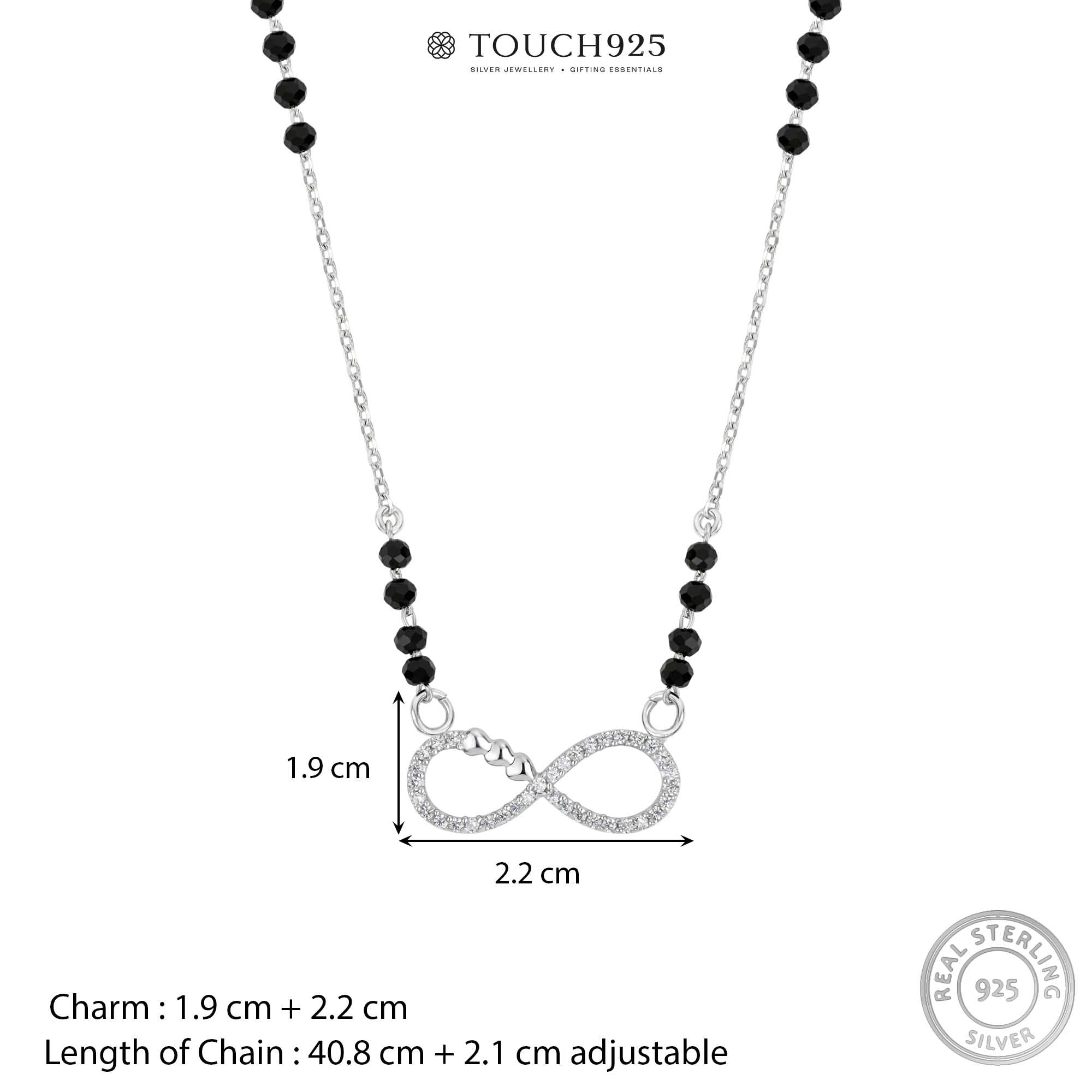 Intertwined Heart Infinity CZ Mangalsutra