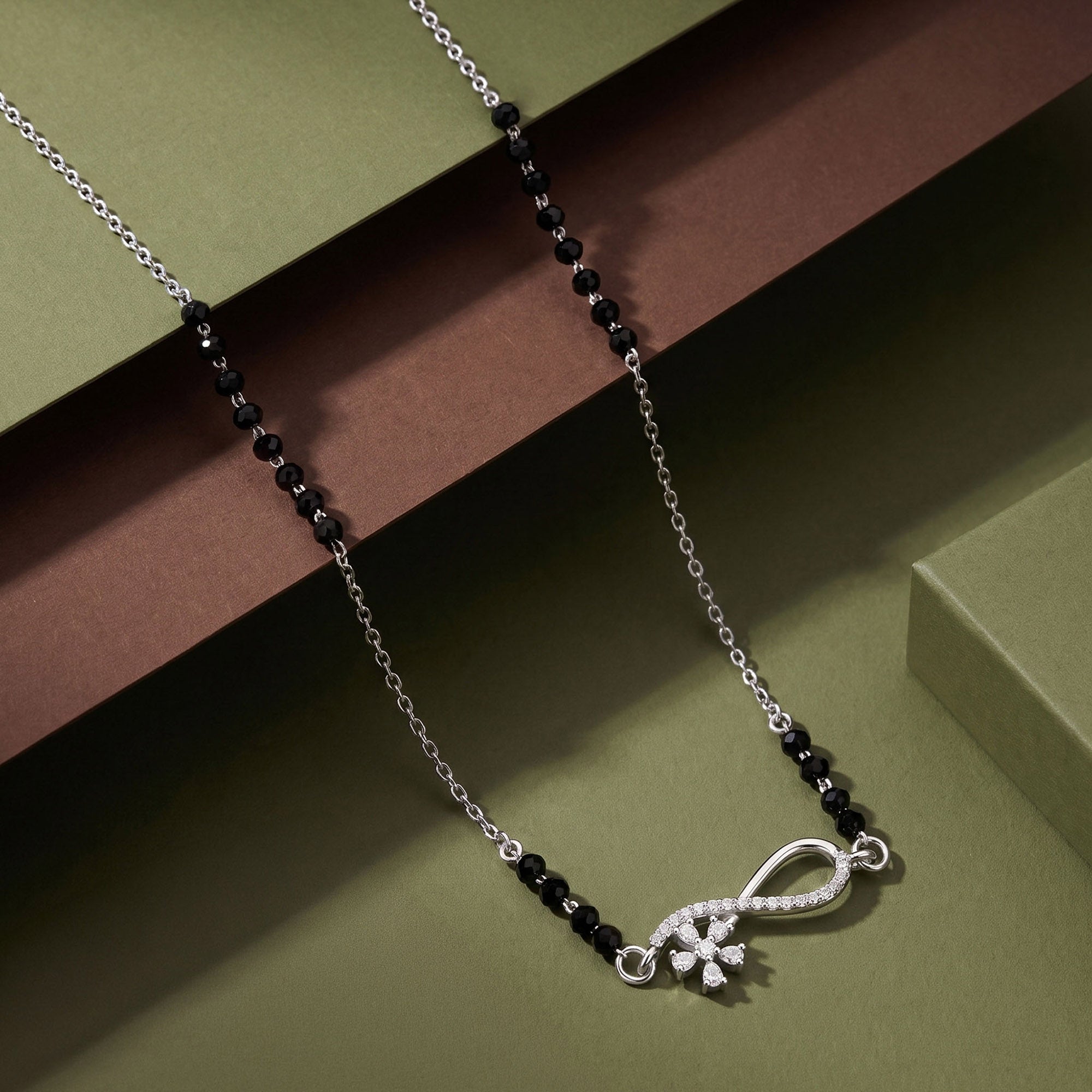 Floral Infinity CZ Mangalsutra
