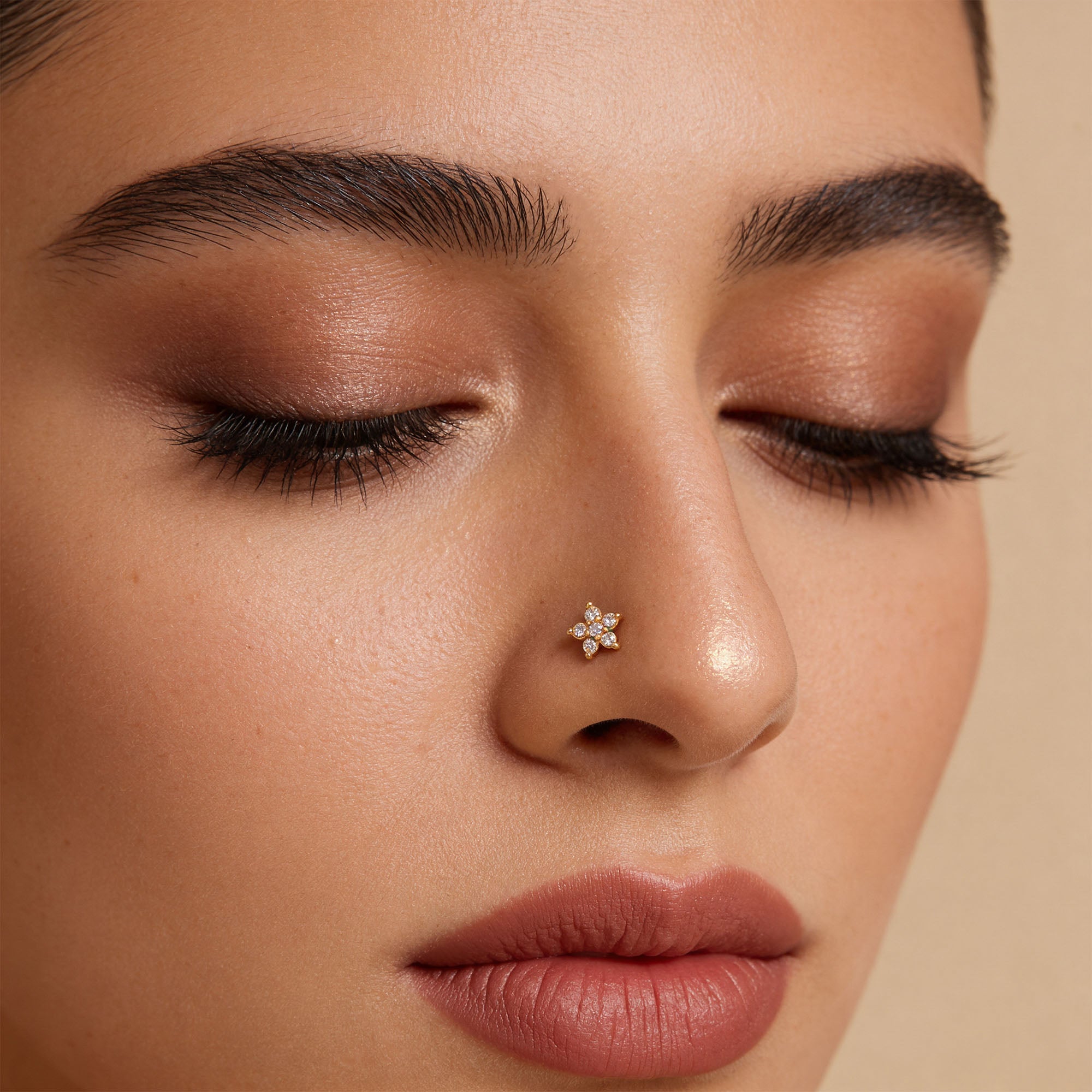 Radiant Floral Nose Pin