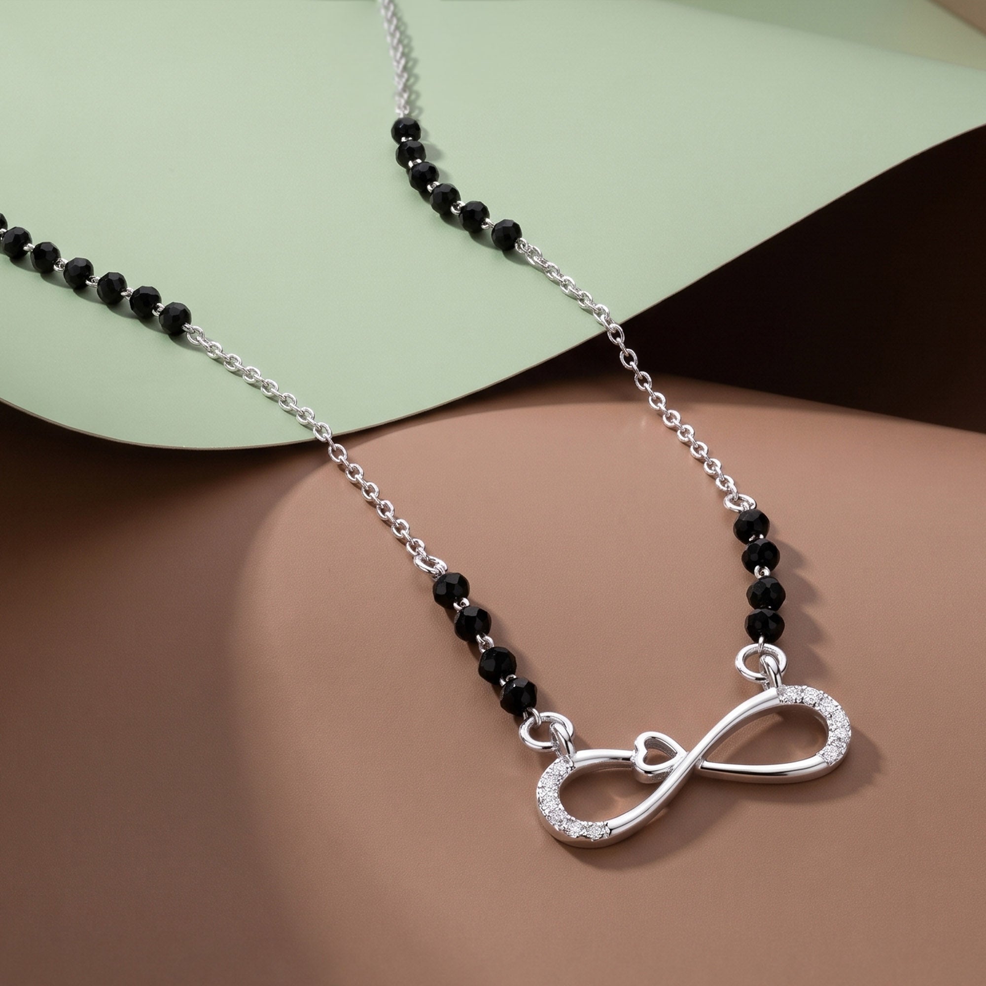 Heart Infinity CZ Mangalsutra