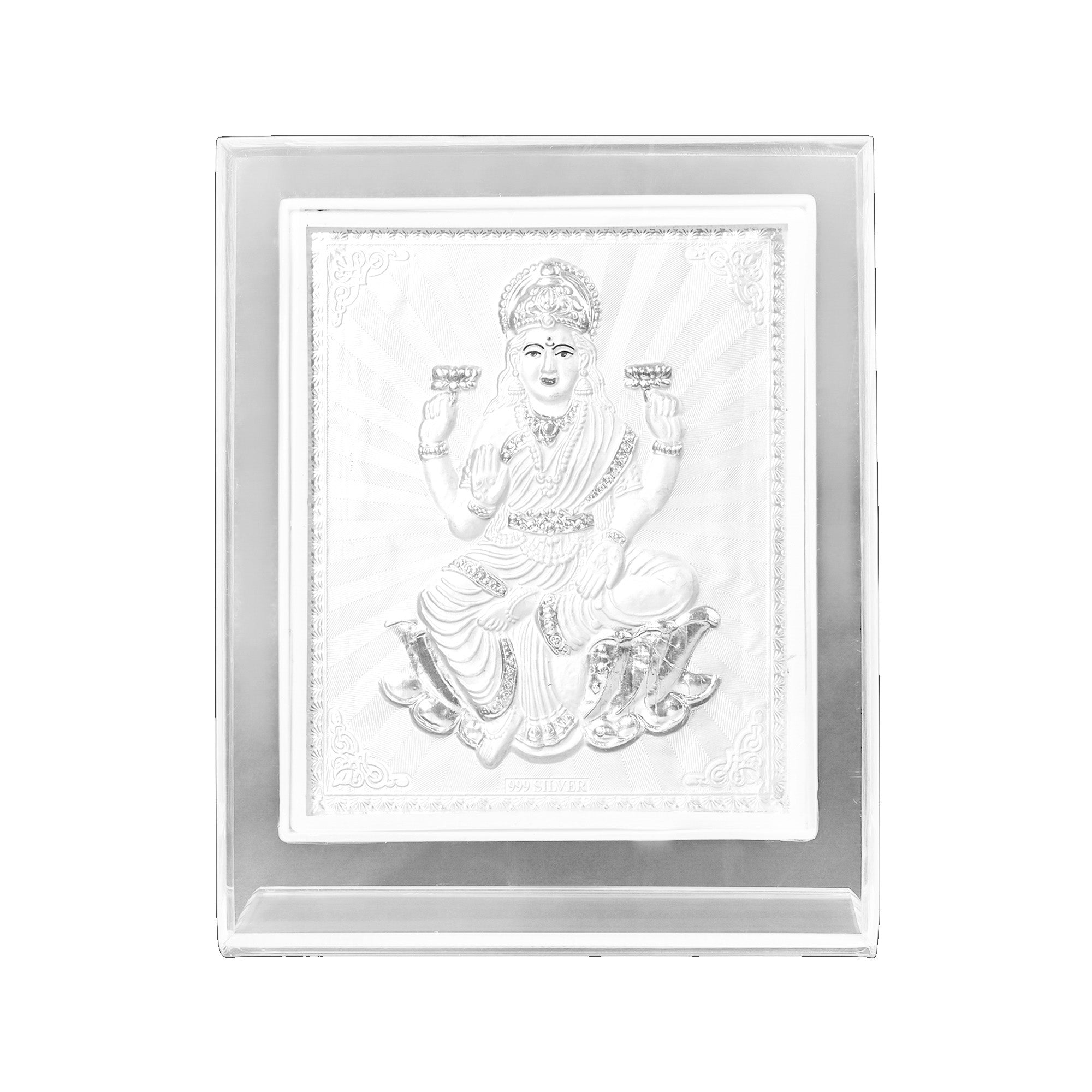 999 Silver Godess Laxmi Idol Frame