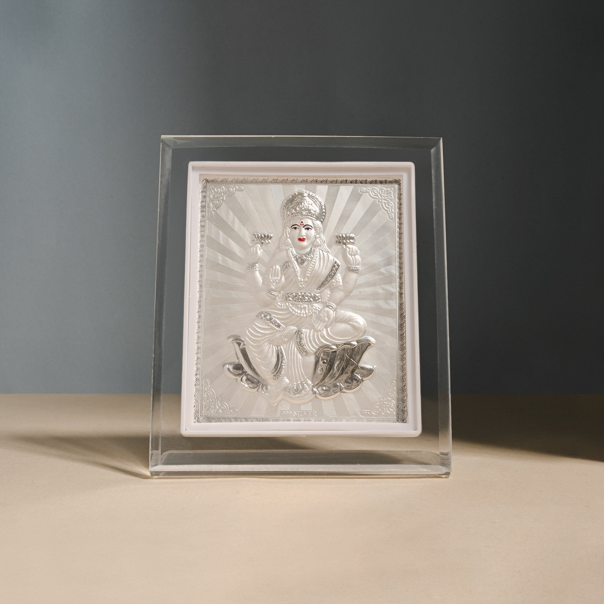 999 Silver Godess Laxmi Idol Frame
