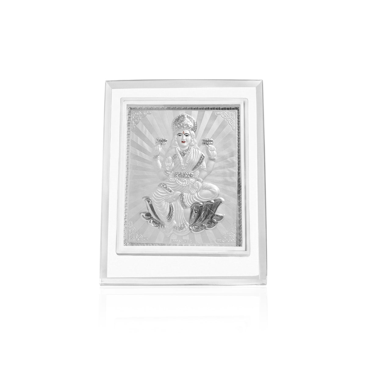 999 Silver Godess Lakshmi Idol Frame