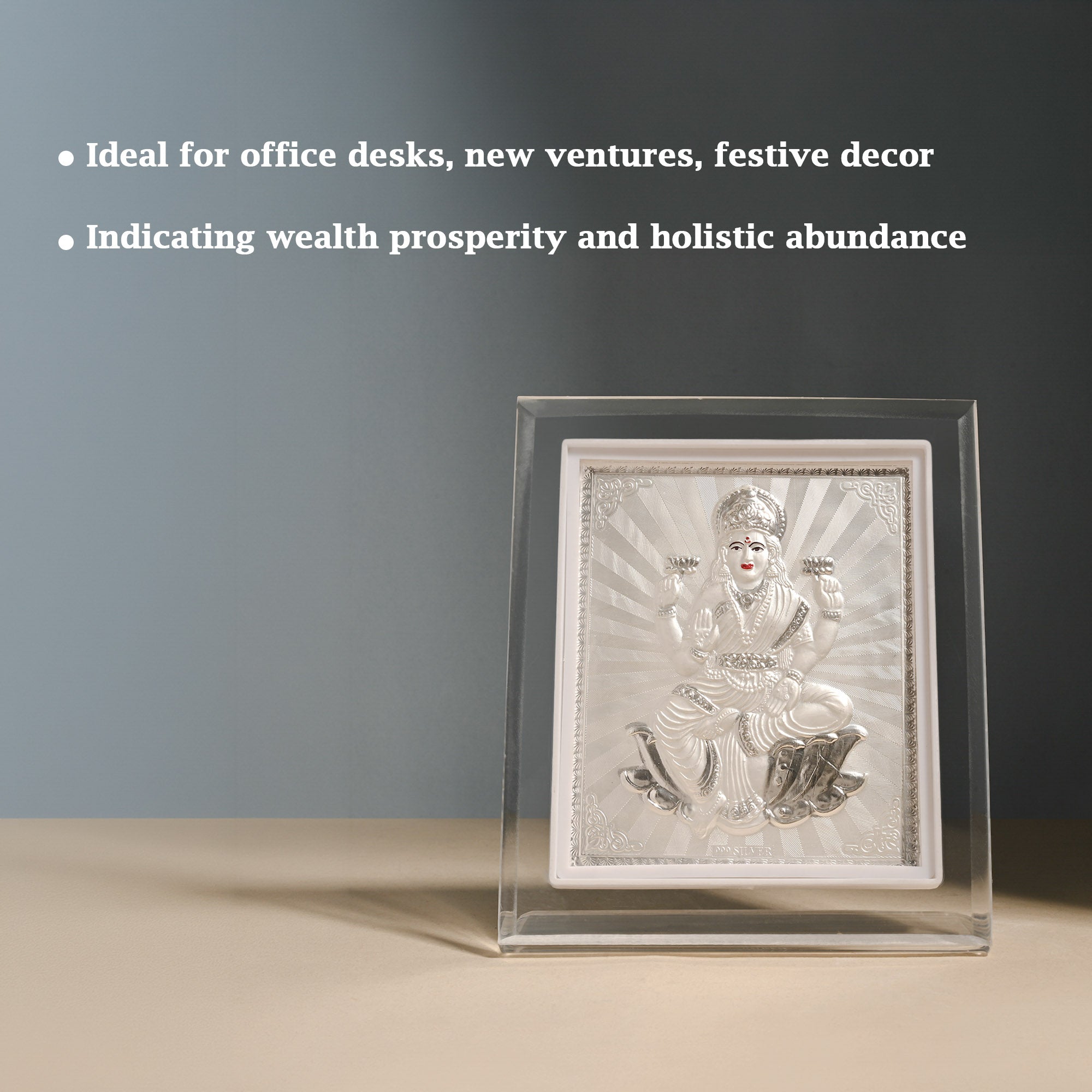 999 Silver Godess Laxmi Idol Frame