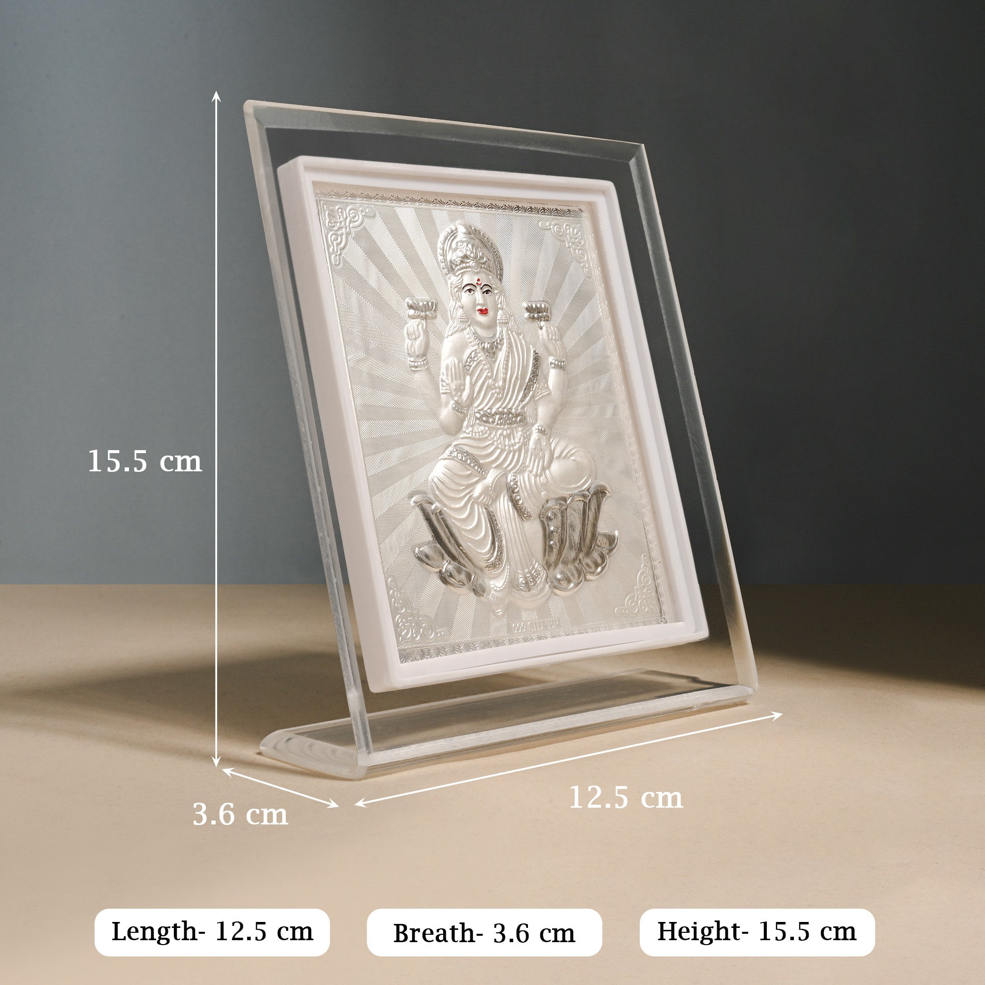 999 Silver Godess Laxmi Idol Frame