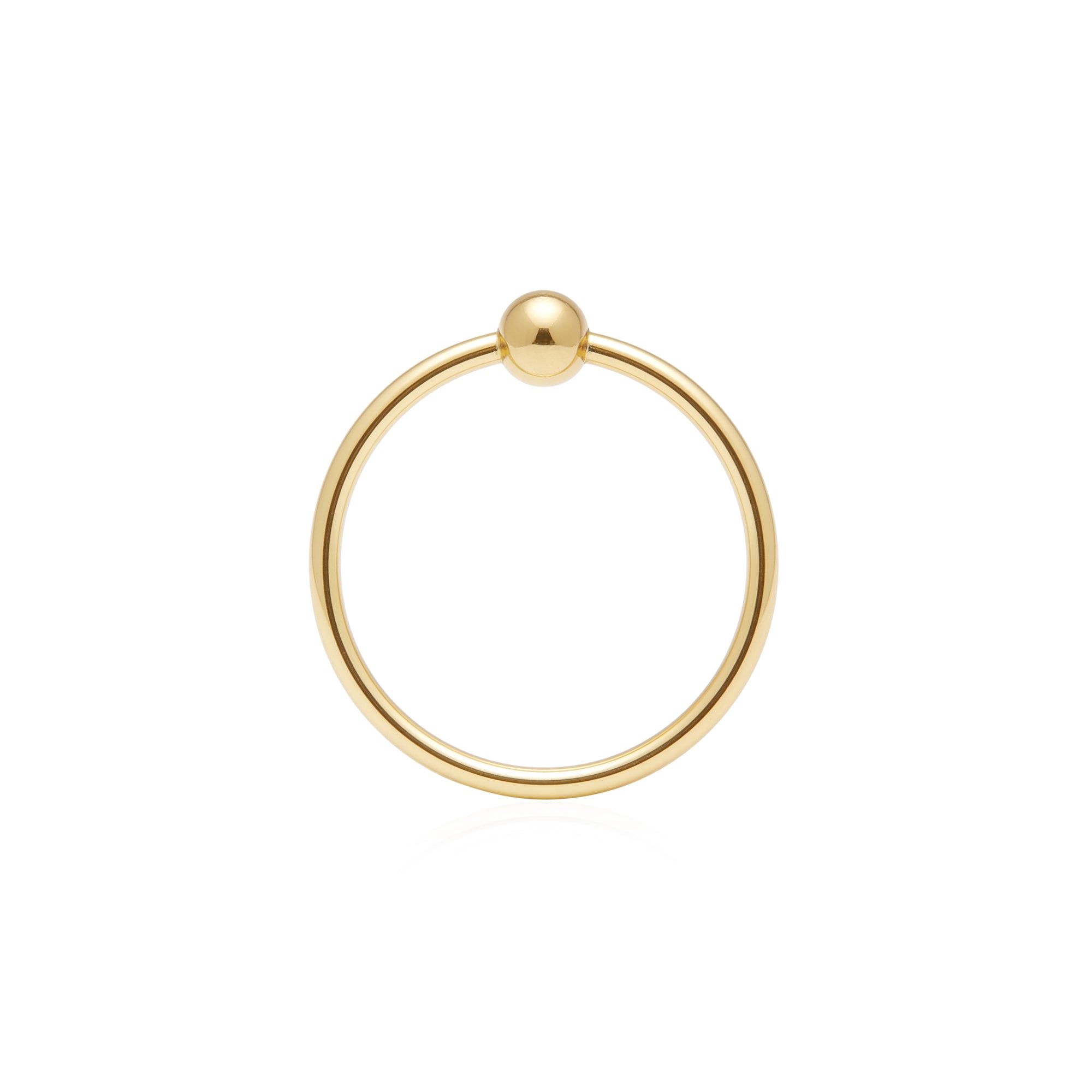 Classic Gold-Toned Silver Nose Hoop
