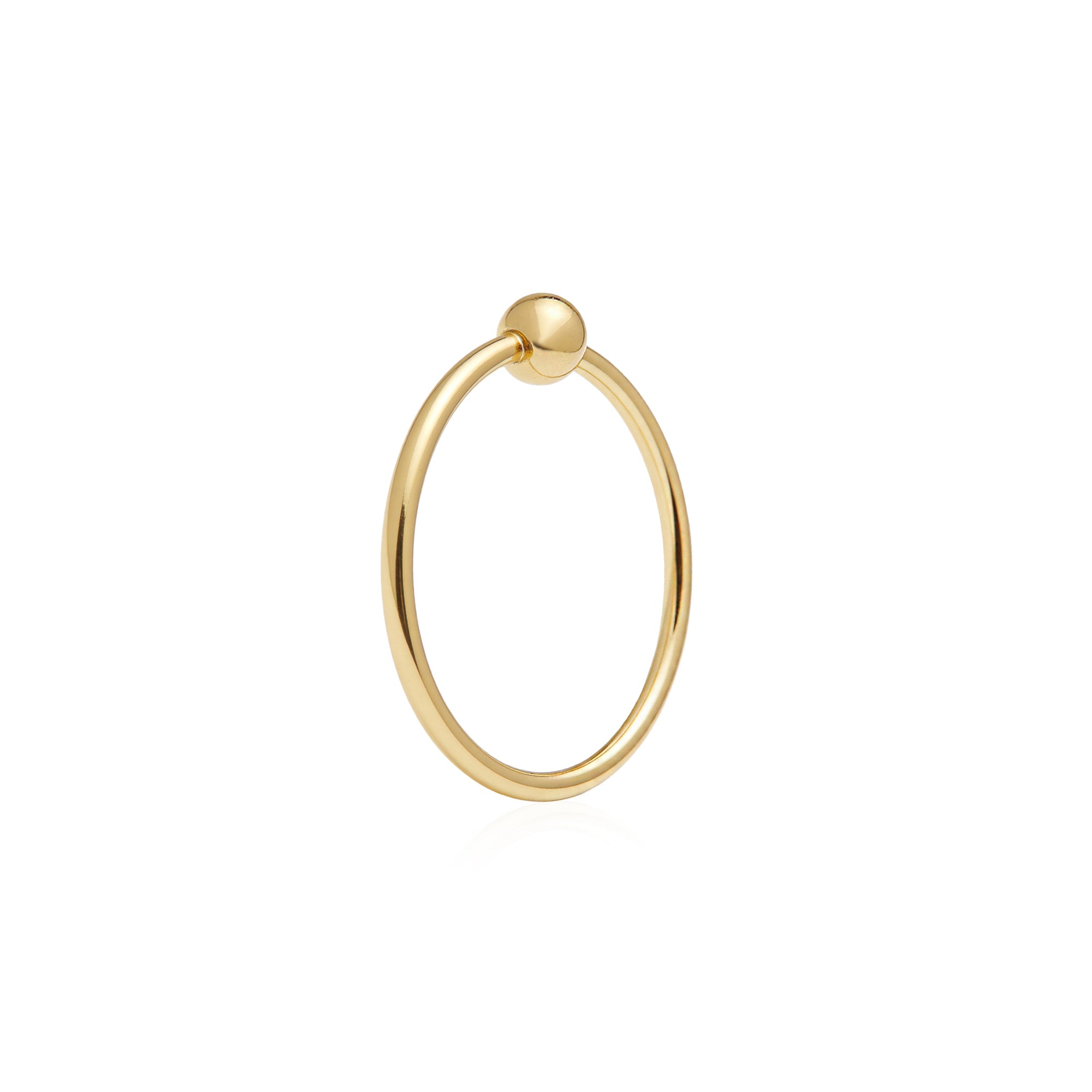 Classic Gold-Toned Silver Nose Hoop