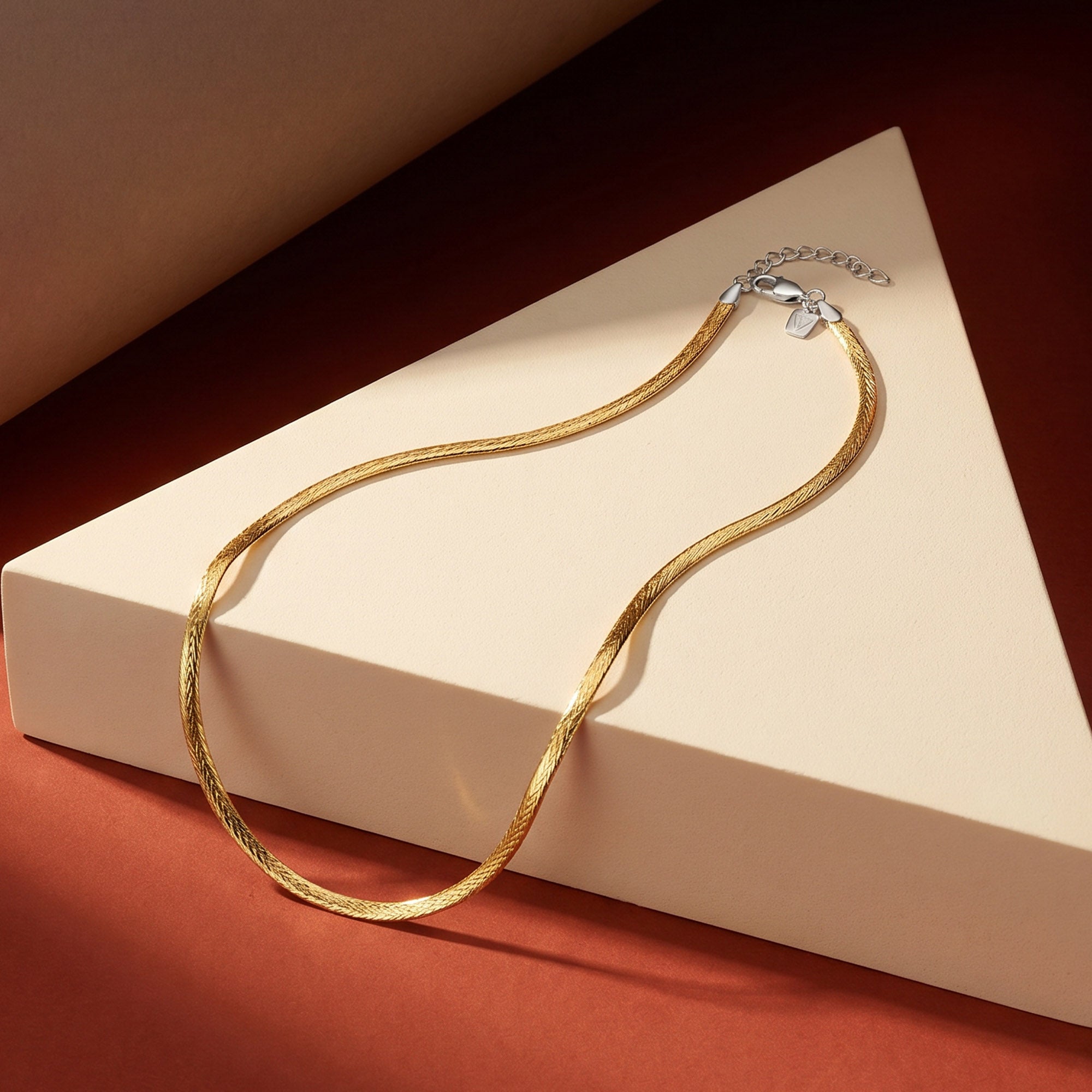 Reversible Textured Dual-Tone Necklace