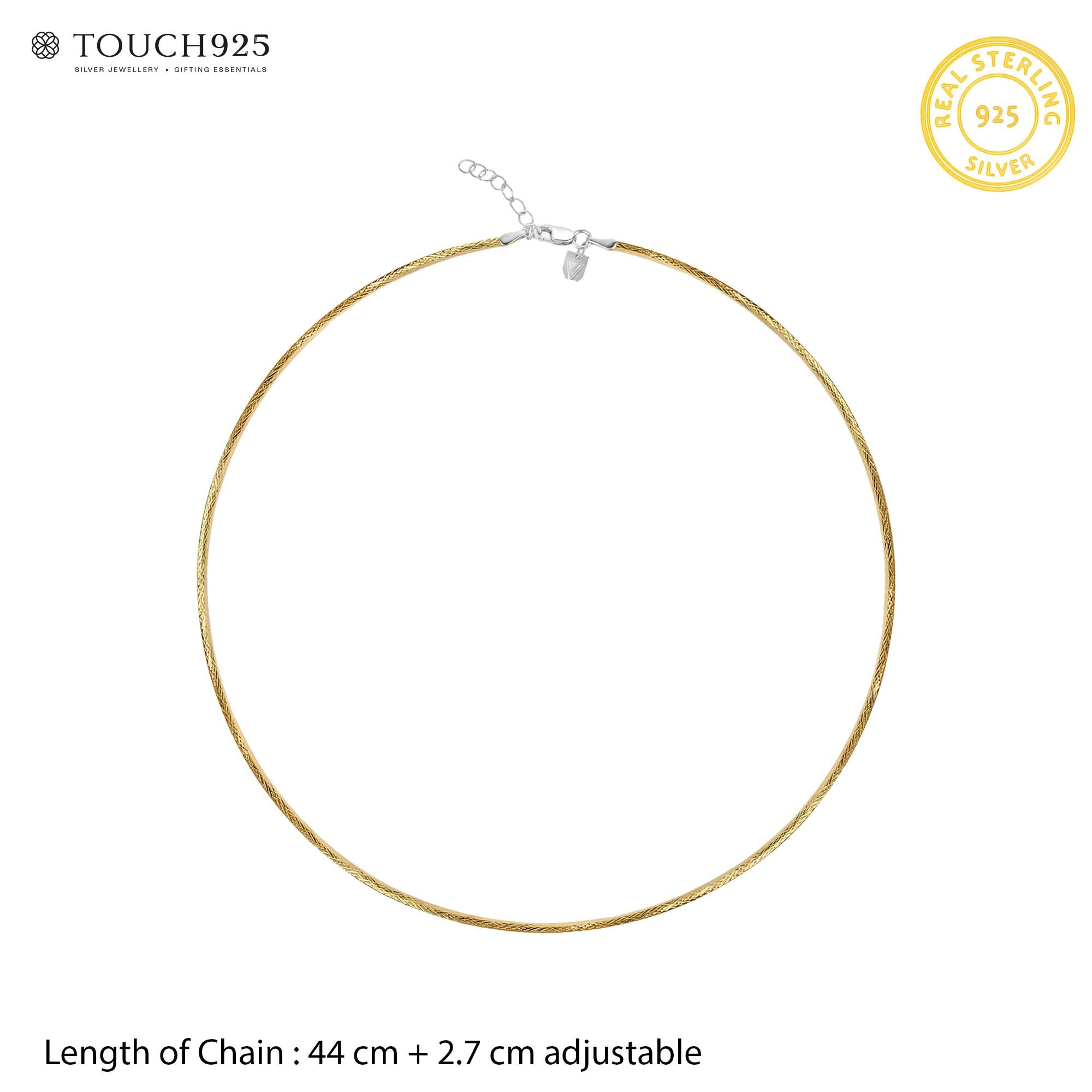 Reversible Textured Dual-Tone Necklace