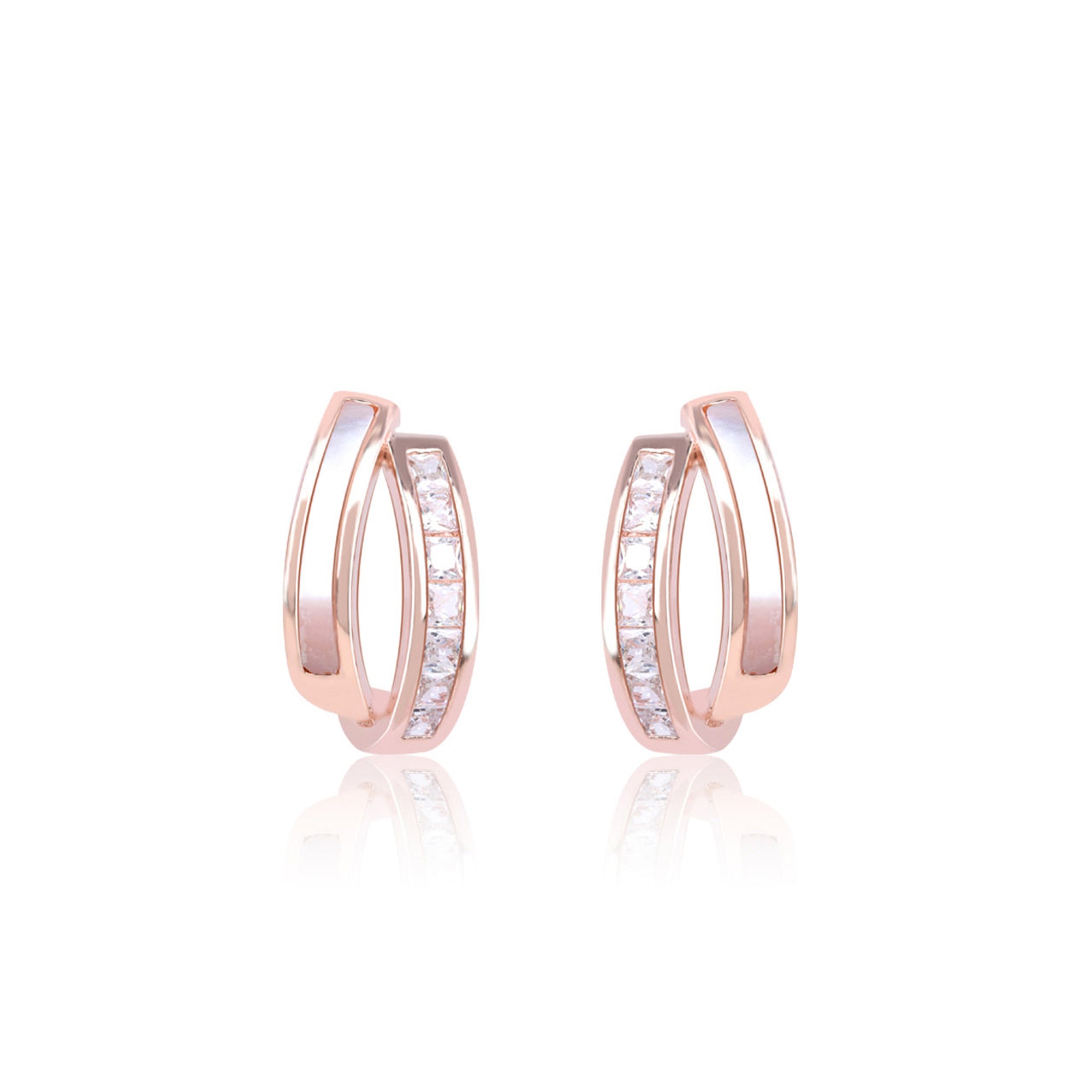 Interlinking Curve Silver Studs