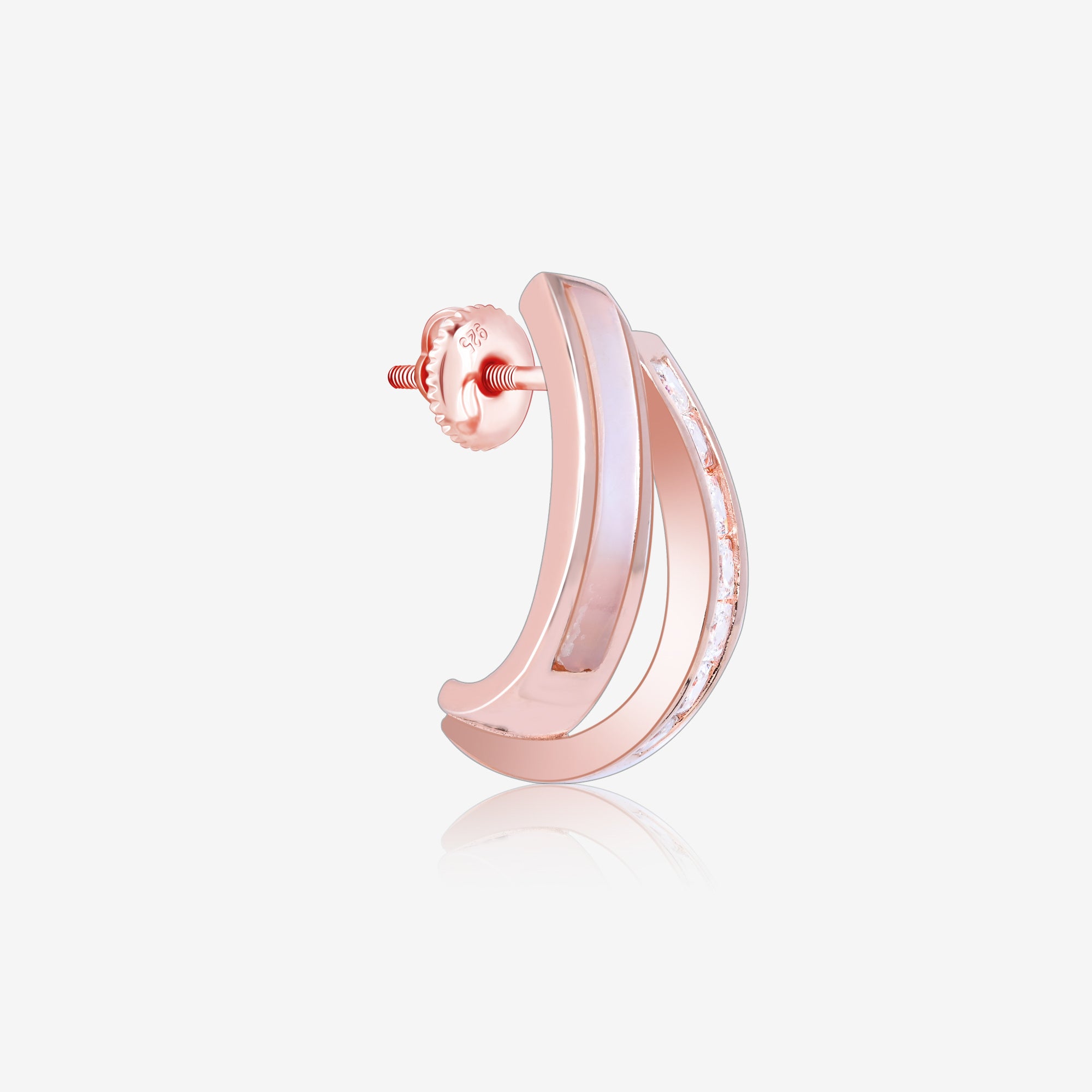Interlinking Curve Silver Studs