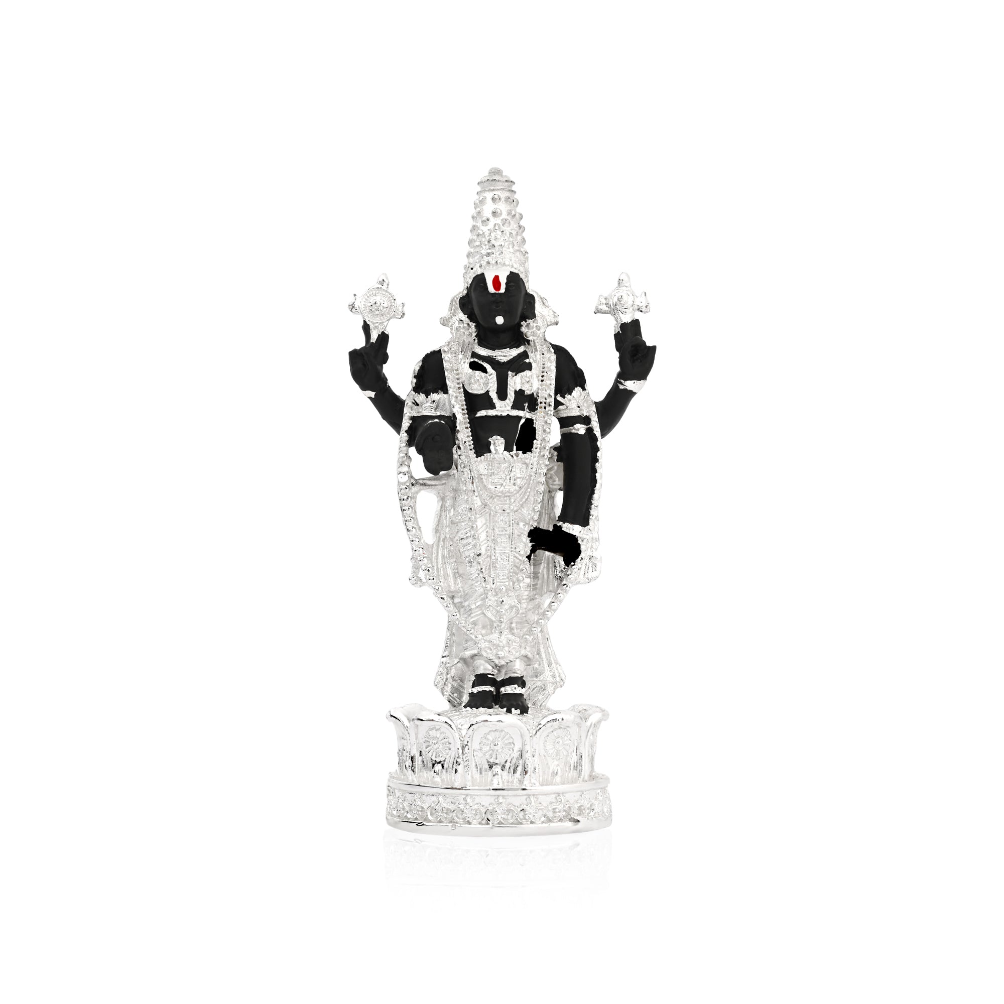 999 Silver Plated Tirupati Balaji Idol