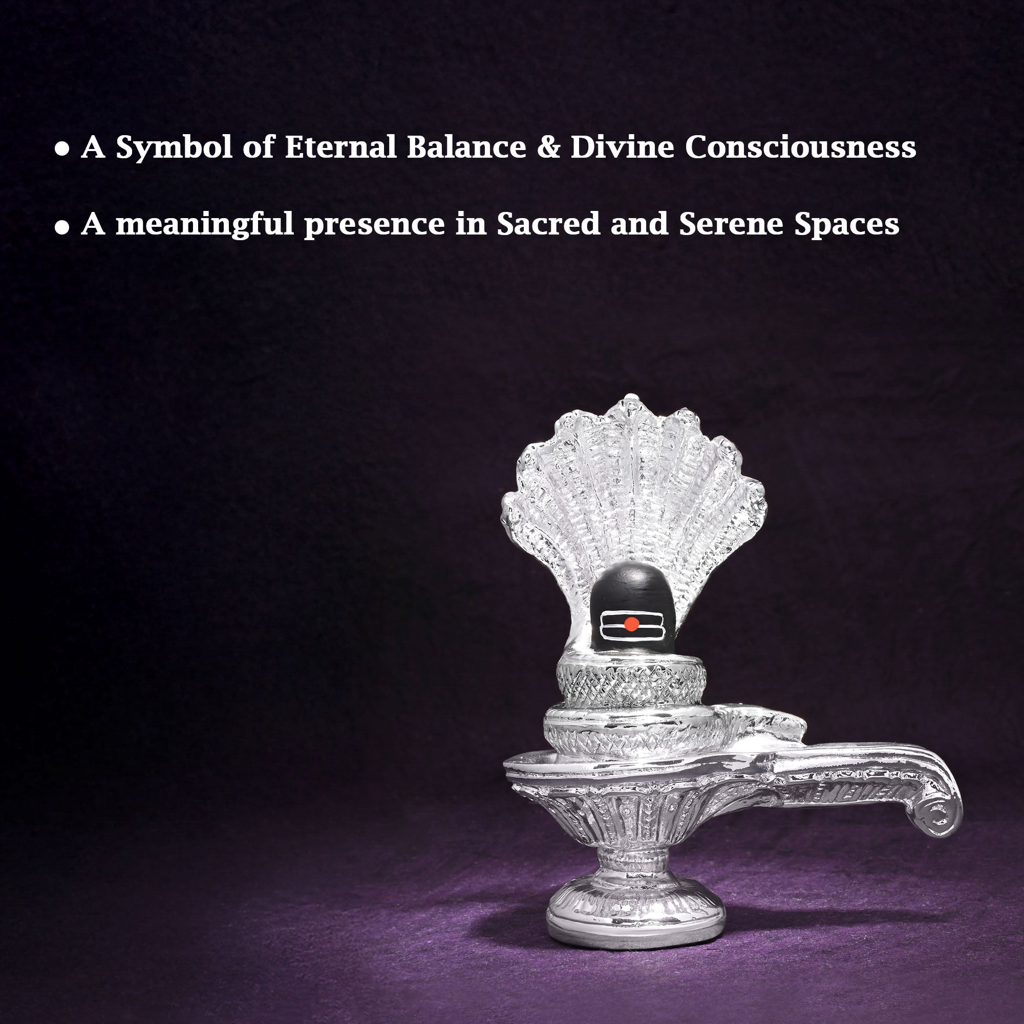 999 Silver Plated Shiva Lingam Idol