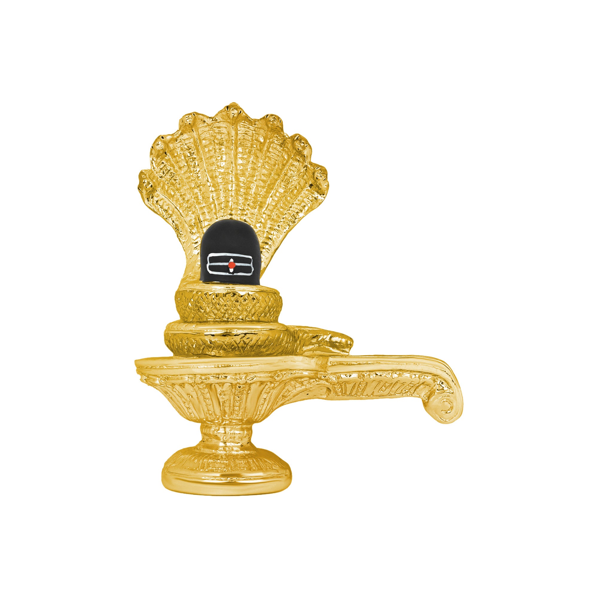 999 Silver Plated Golden Shiva Lingam