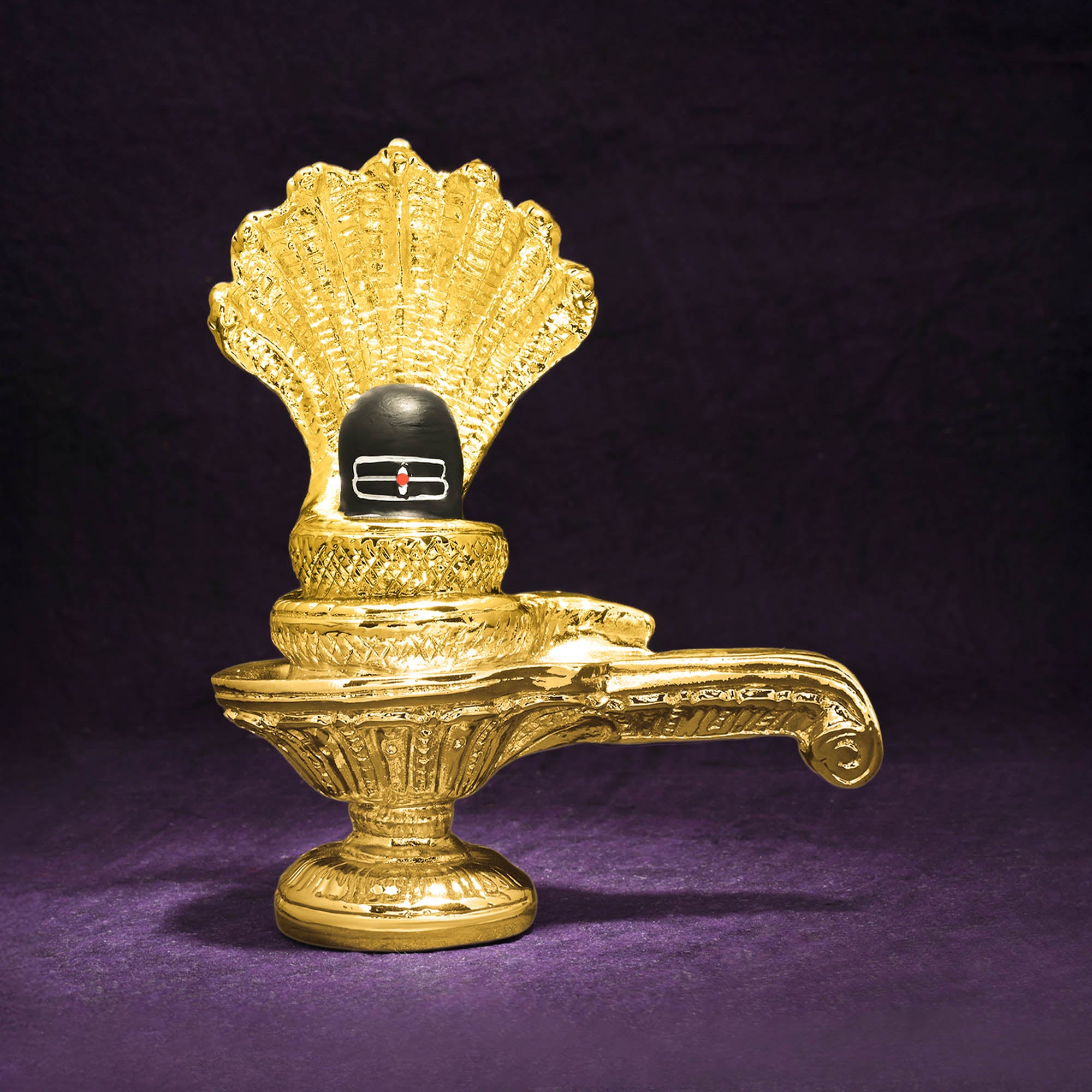 999 Silver Plated Golden Shiva Lingam