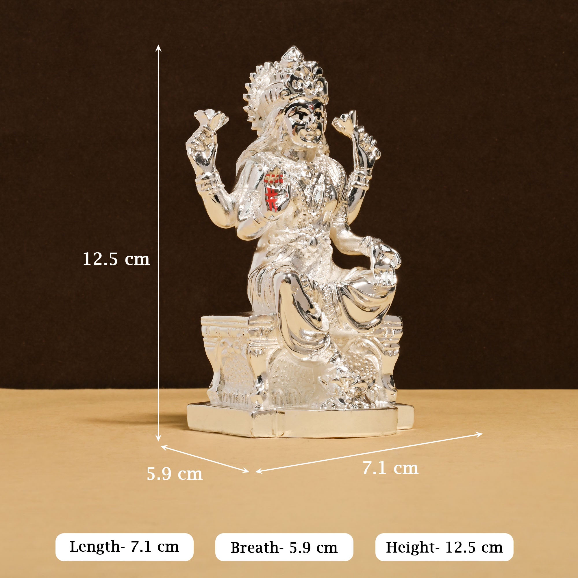 999 Silver Plated Laxmi Idol