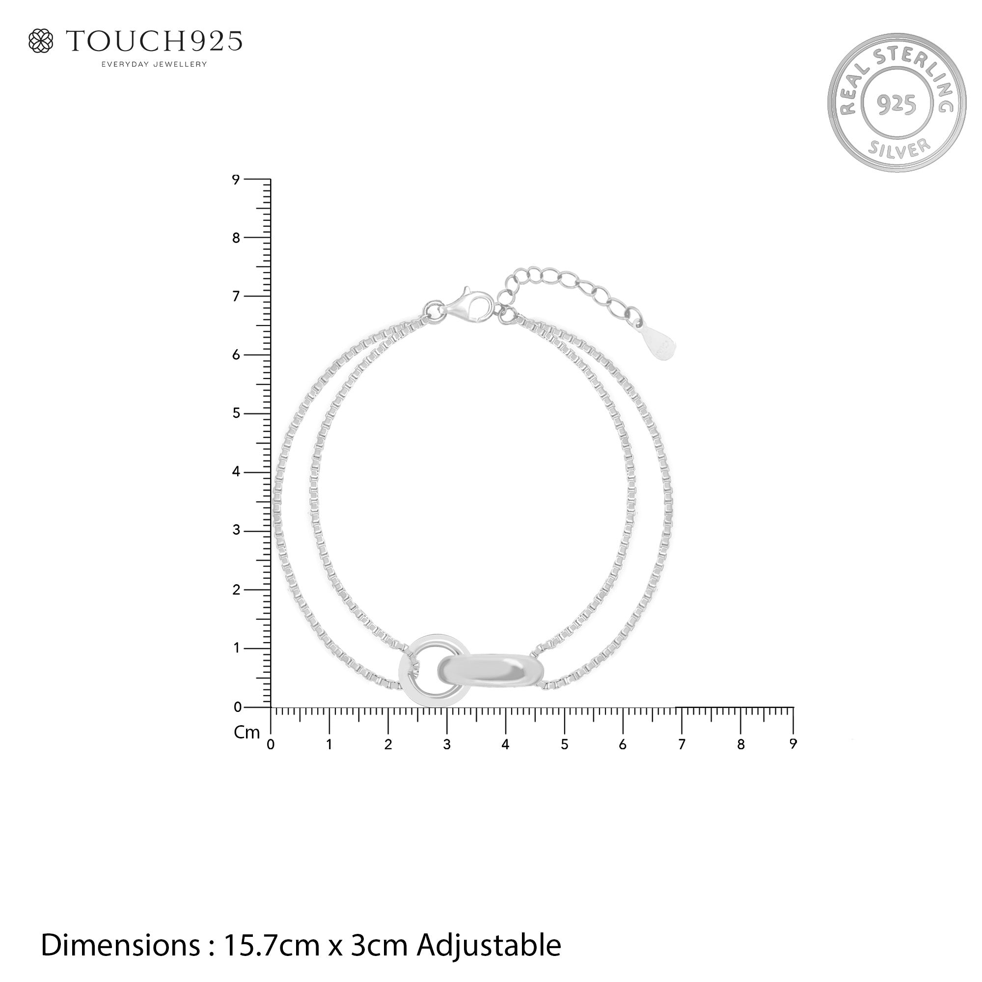 Circular Double Chain Bracelet