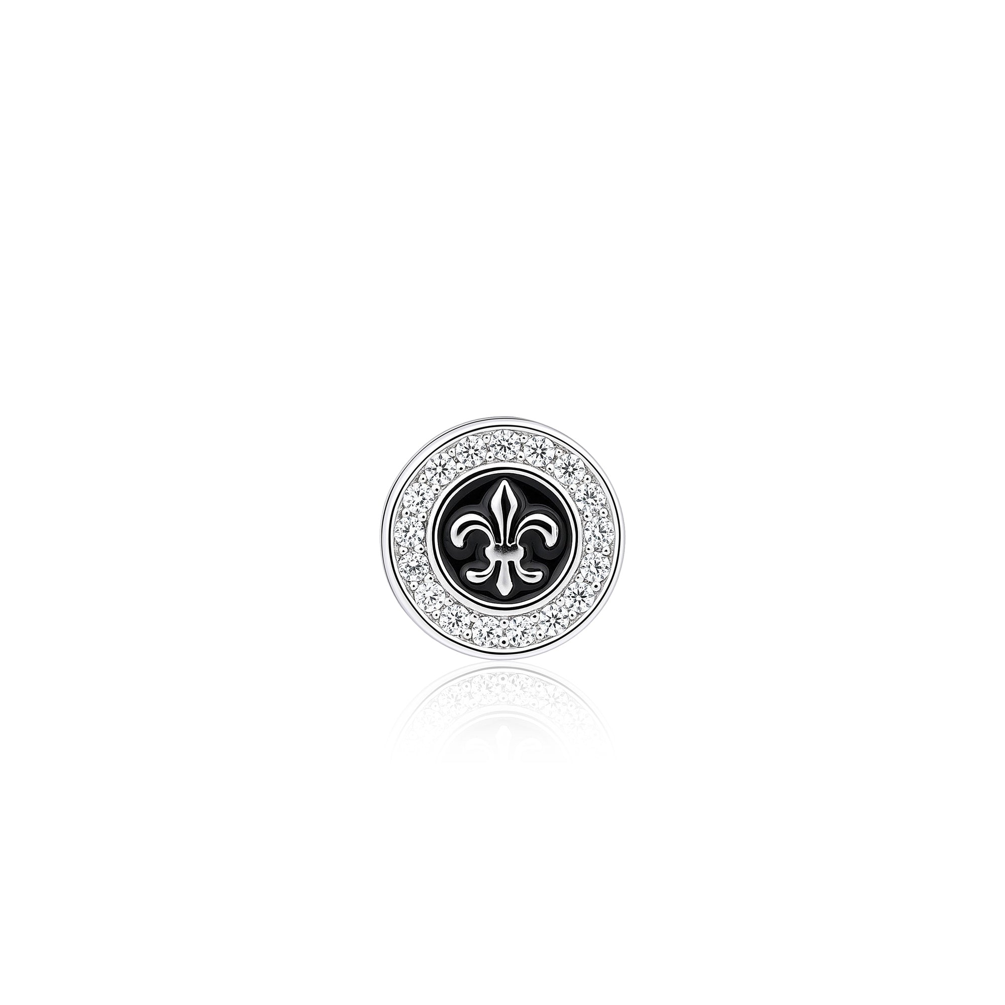 Pavé Flower Silver Studs