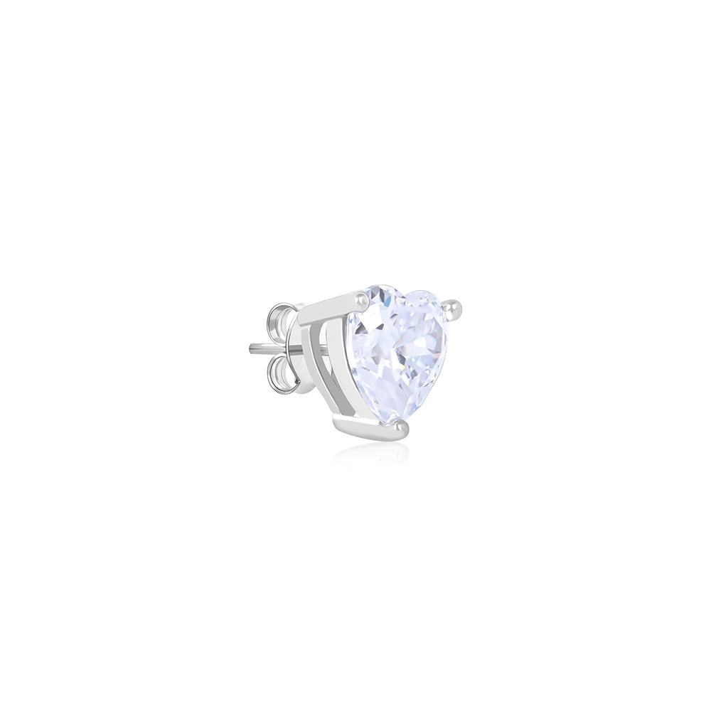 Embraced Heart Silver Studs