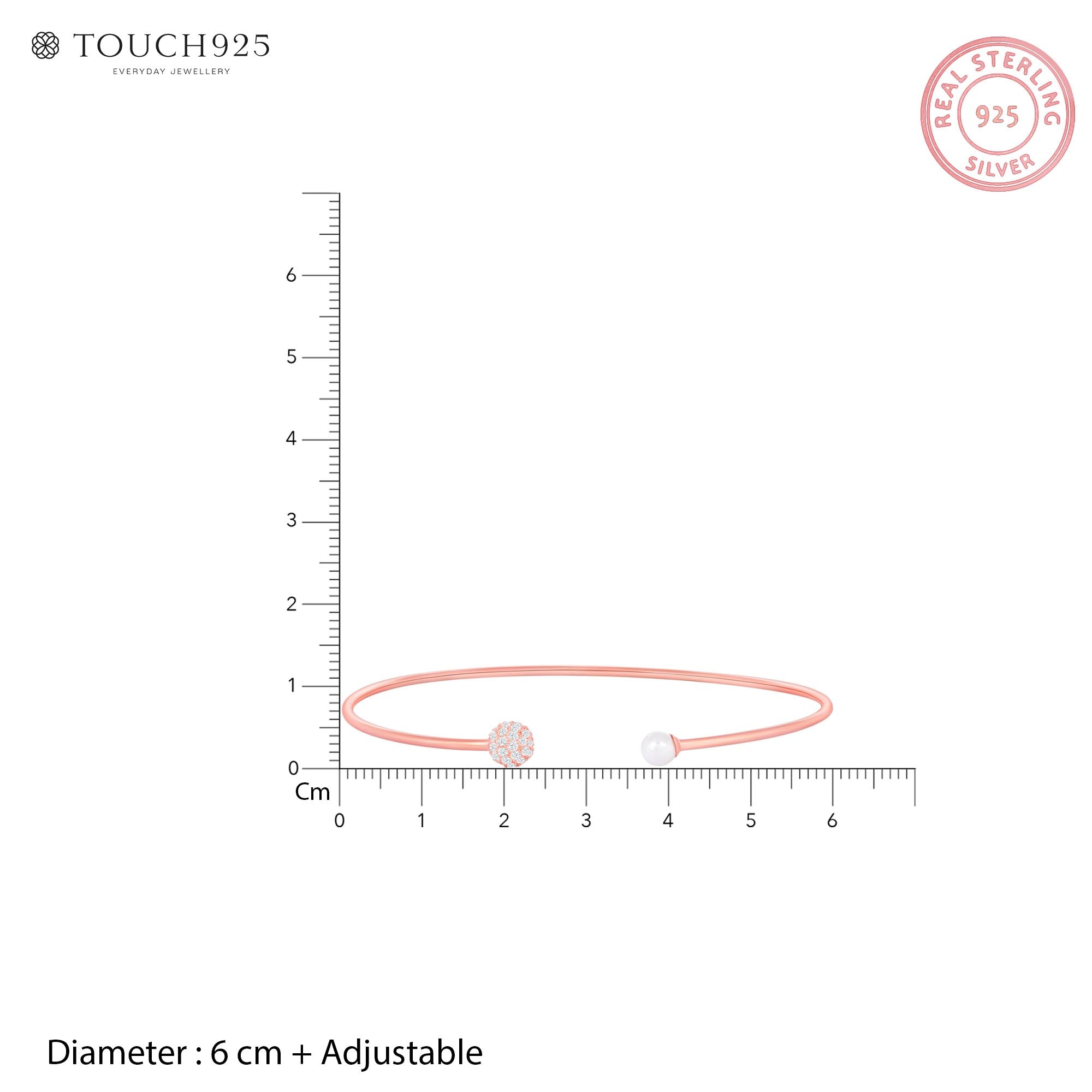 Pearl Orbit Silver Kada