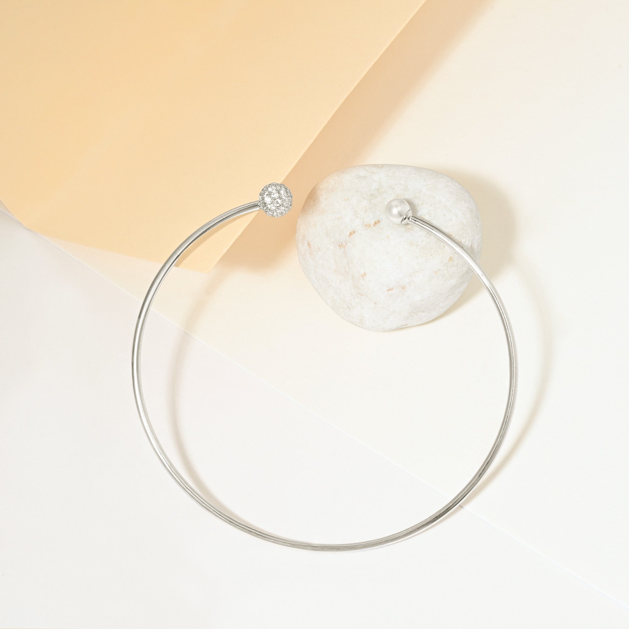 Pearl Orbit Silver Kada