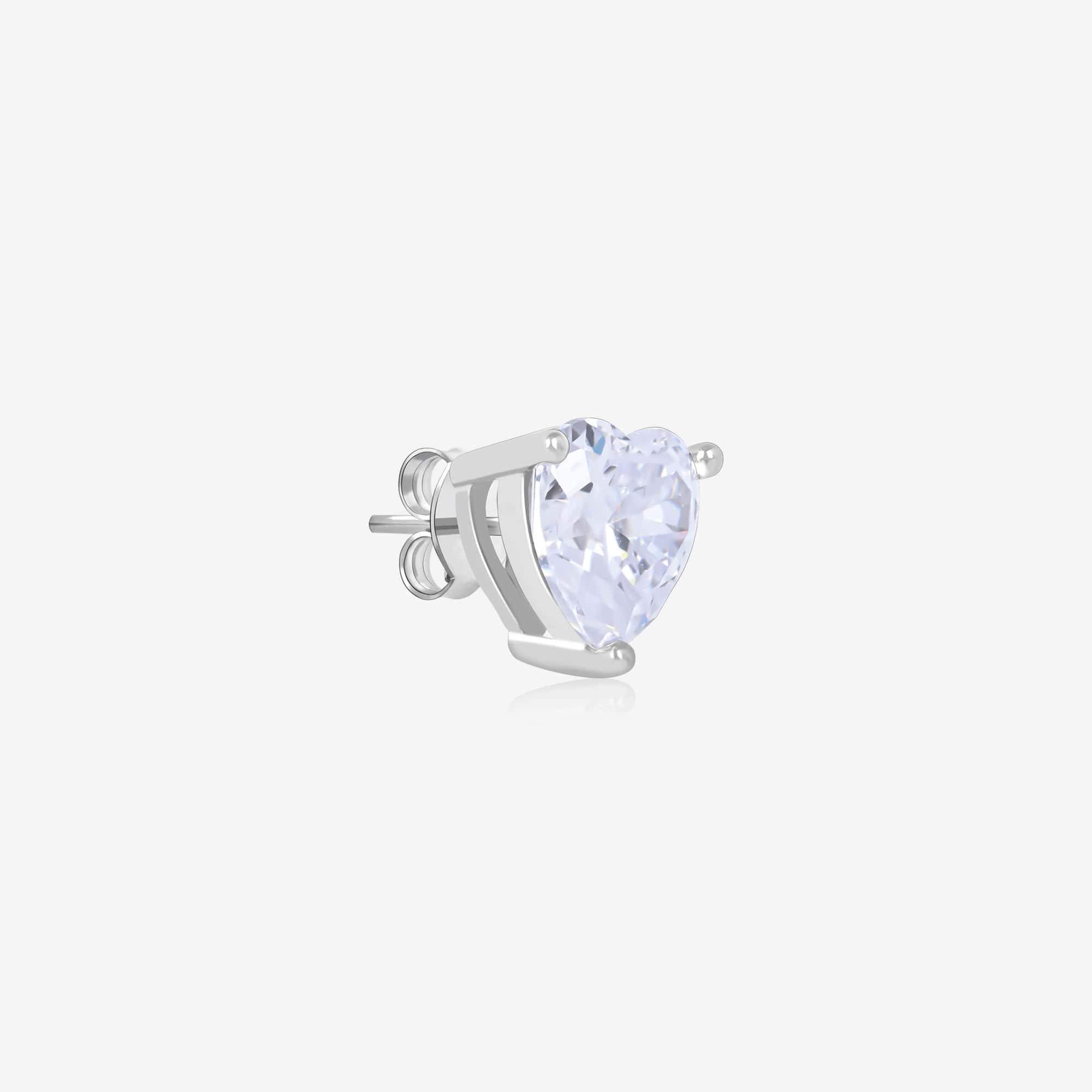 Embraced Heart Silver Studs