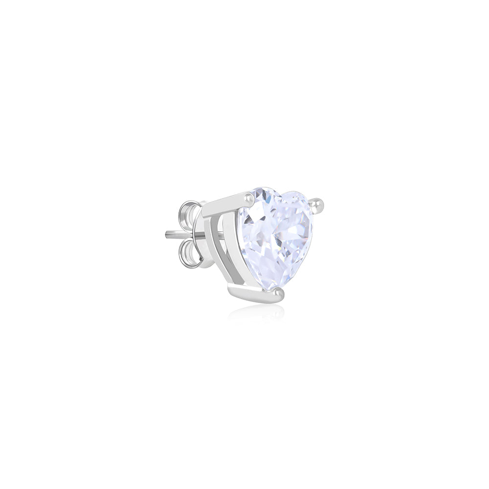 Embraced Heart Silver Studs