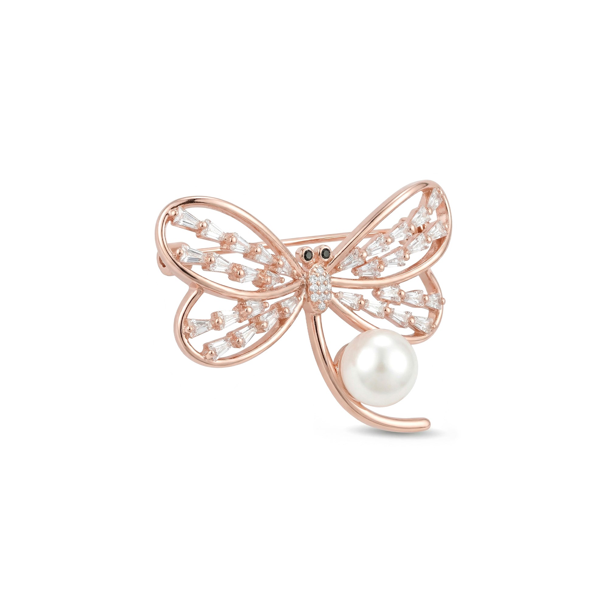 Pearl Dragonfly Brooch