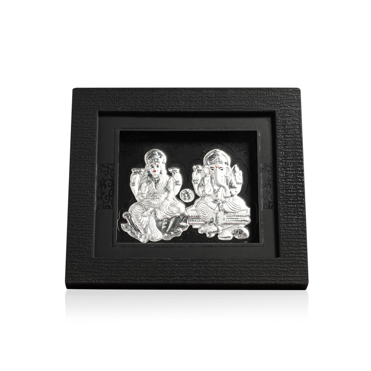 999 Silver Lakshmi Ganesh Blessings Idol Frame