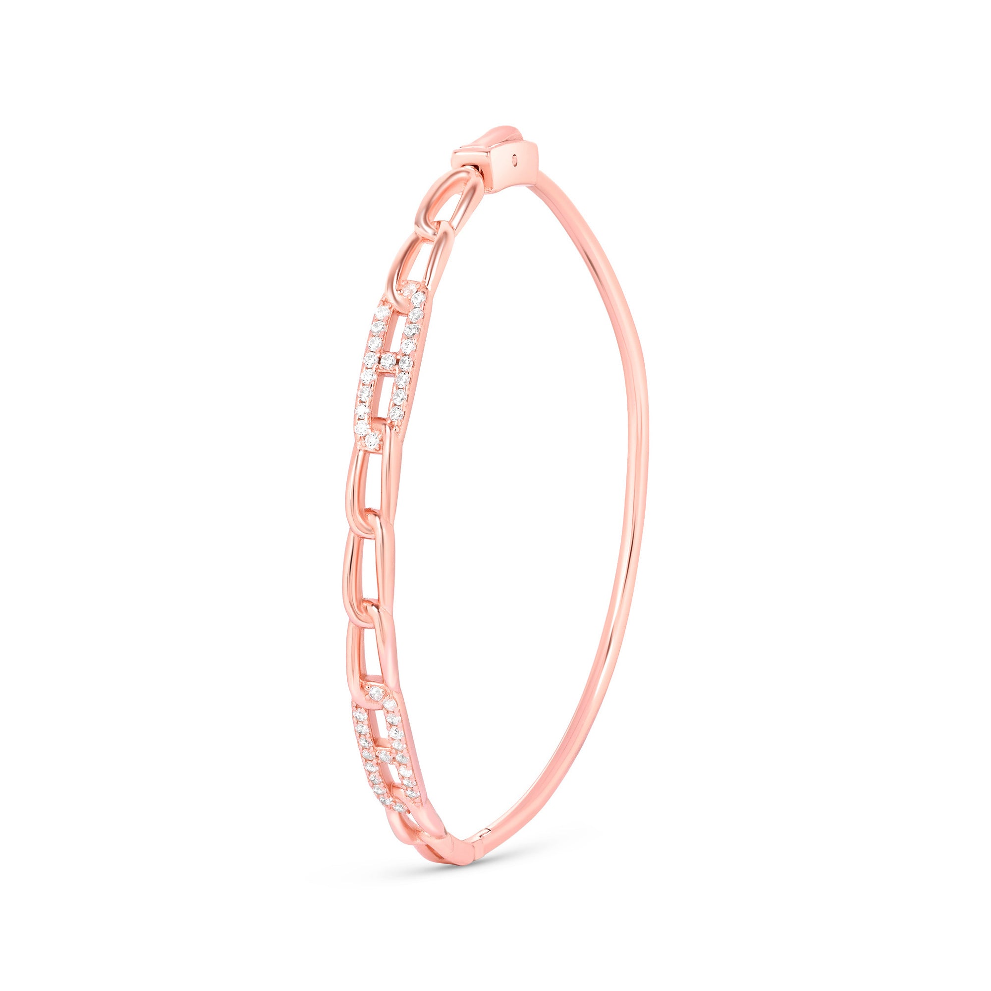 Linked Gleam Silver Kada
