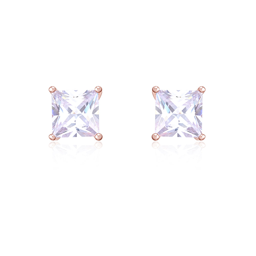 Square Single Stone Stud