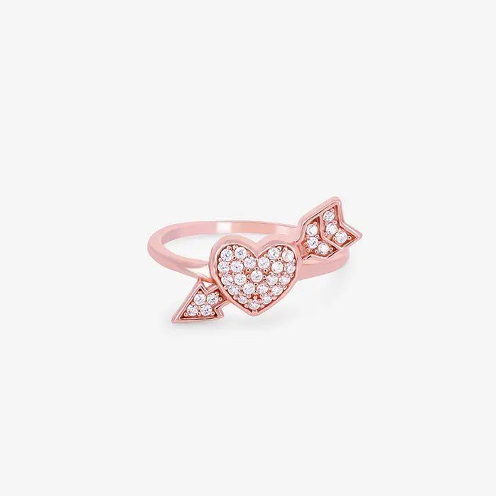 Arrowed Affection Rose Gold Ring - Touch925