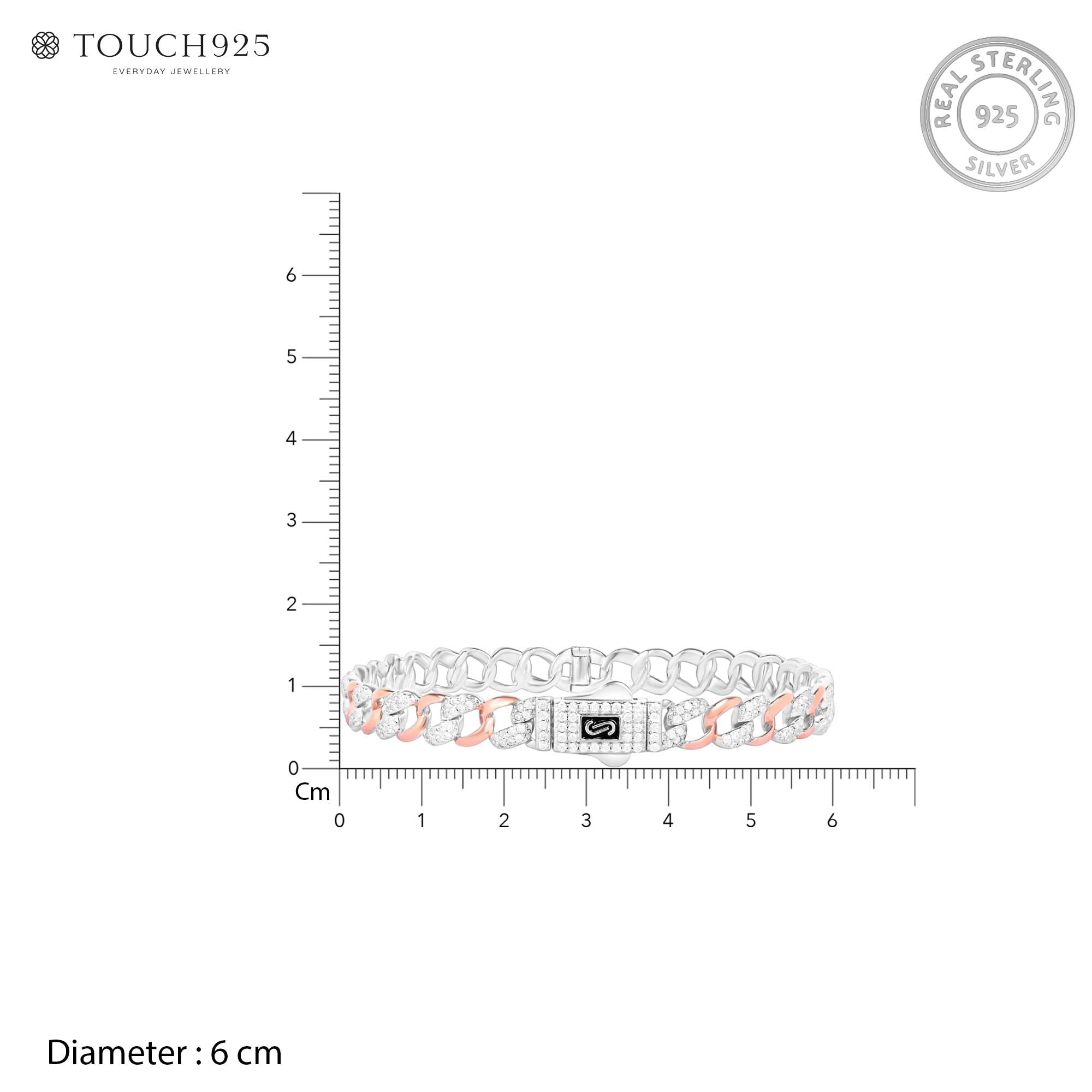 Dual Luxe Link Silver Kada