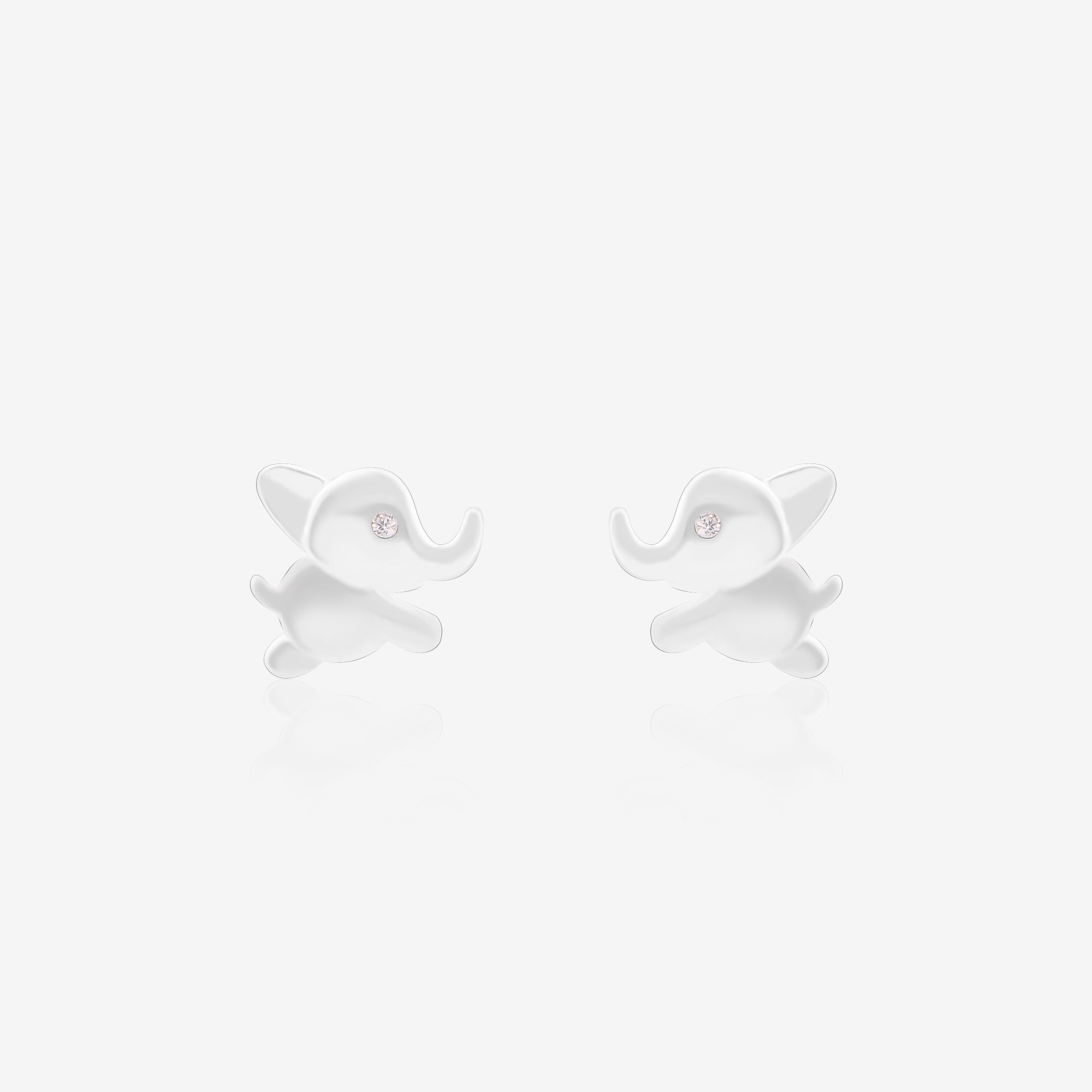 Silver Elephant Earrings