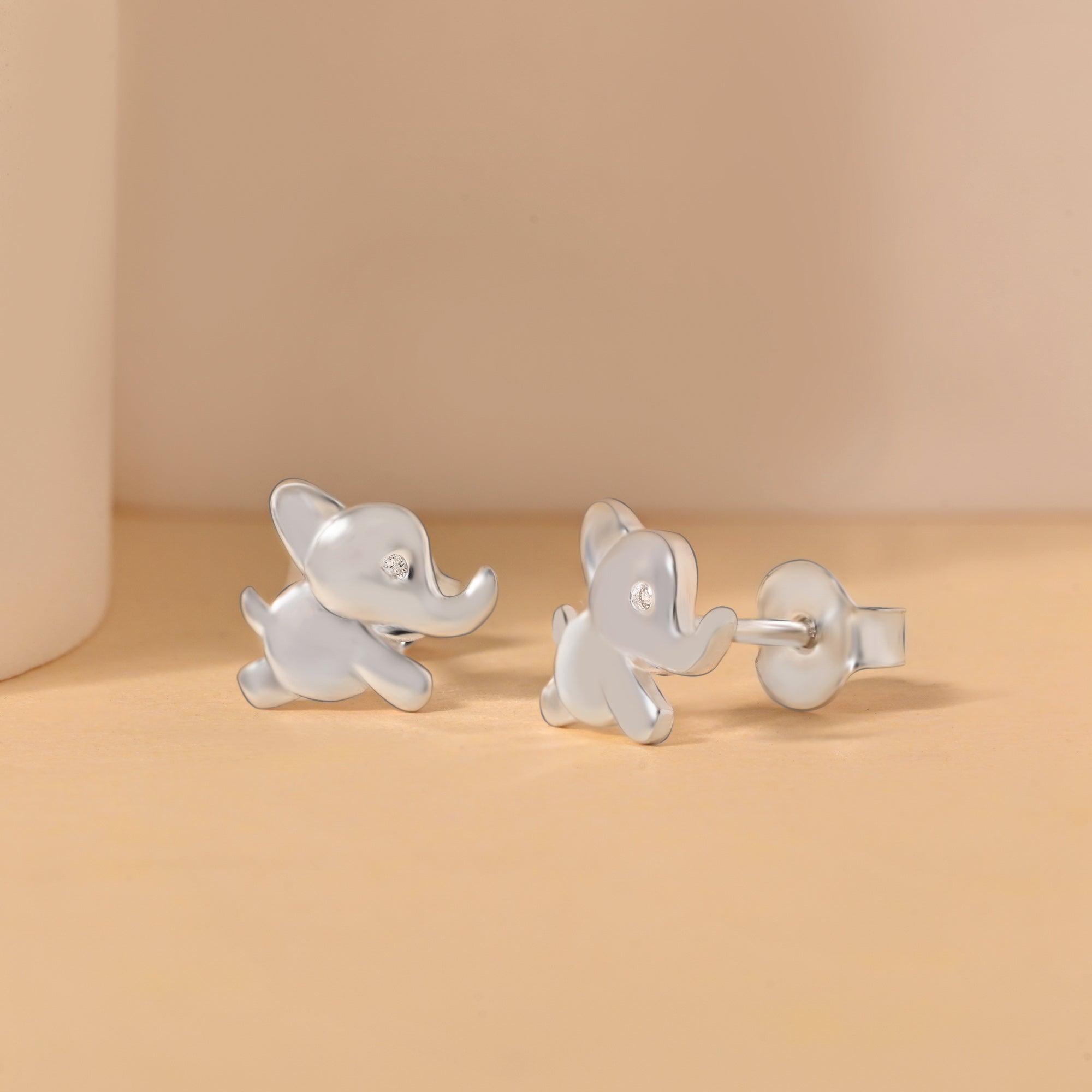 Silver Elephant Earrings