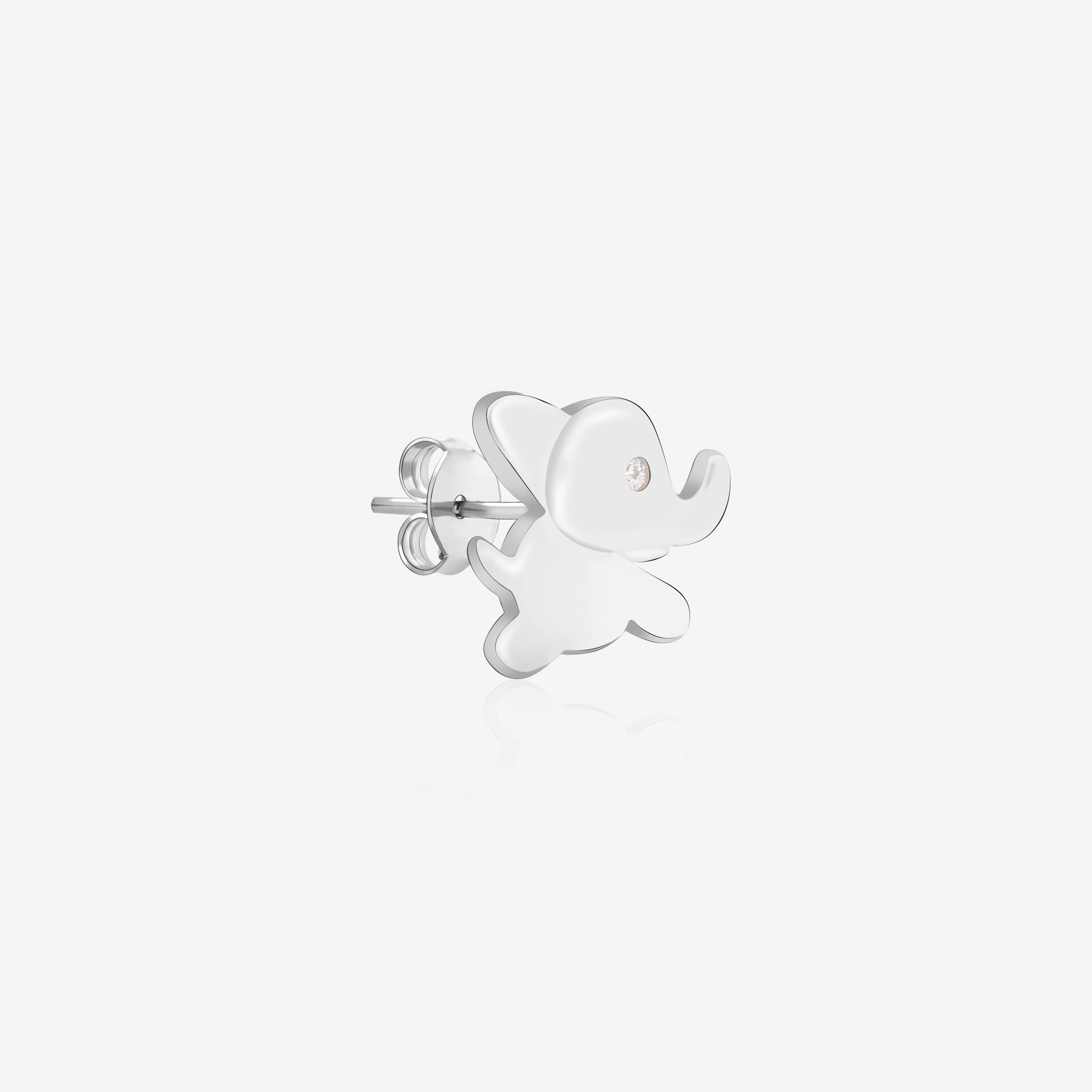 Silver Elephant Earrings
