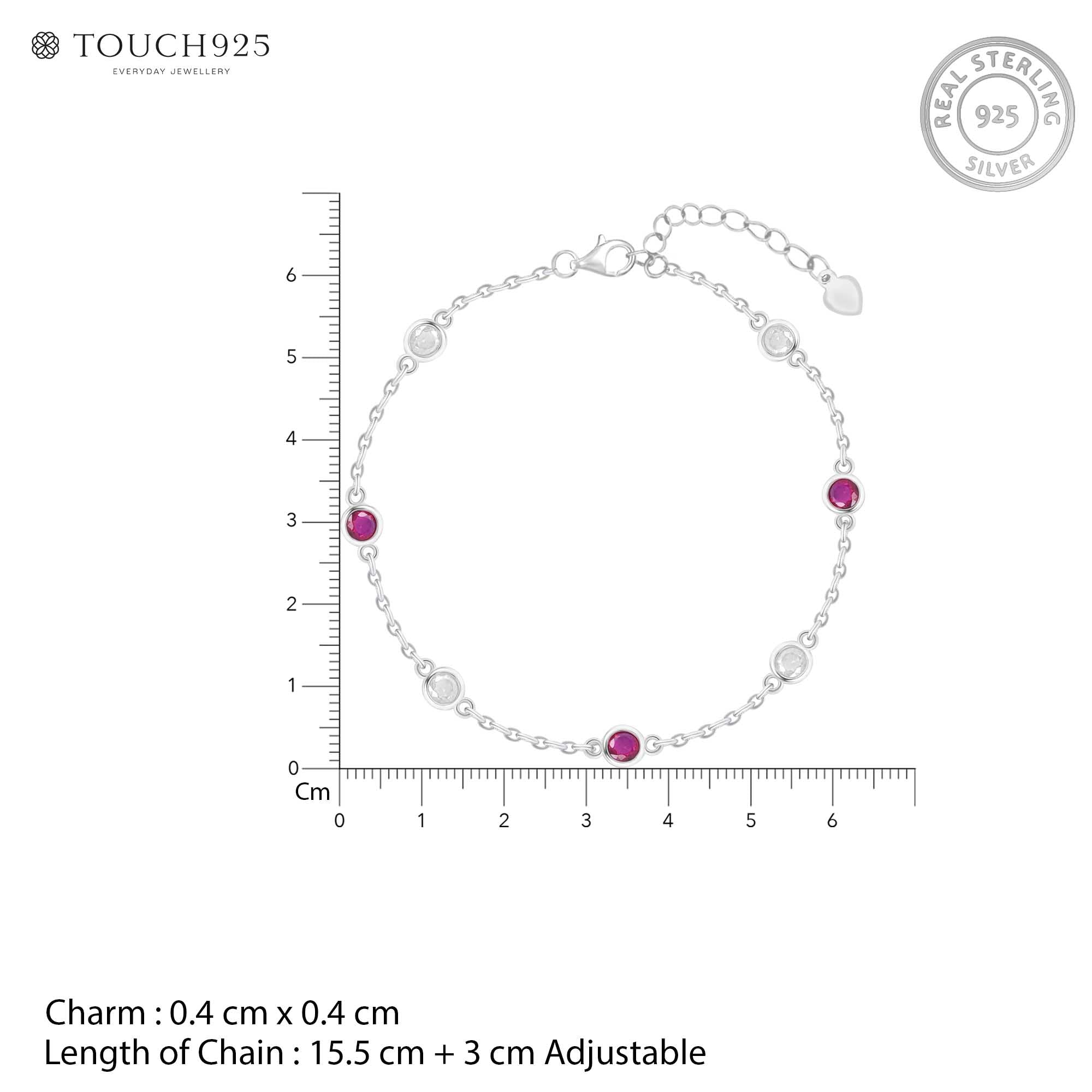 Aurora Berry Silver Bracelet