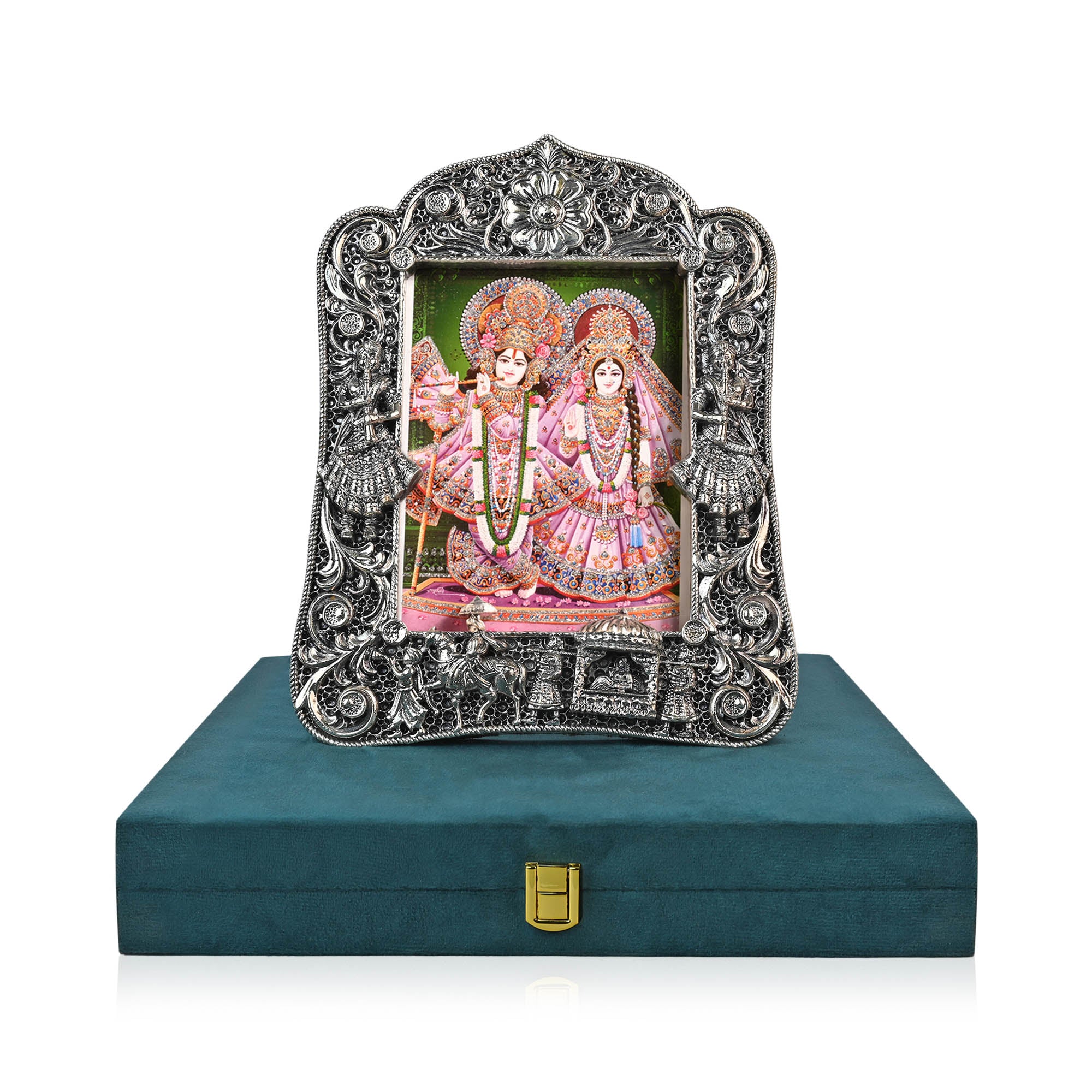 999 Silver Radha Krishna Frame
