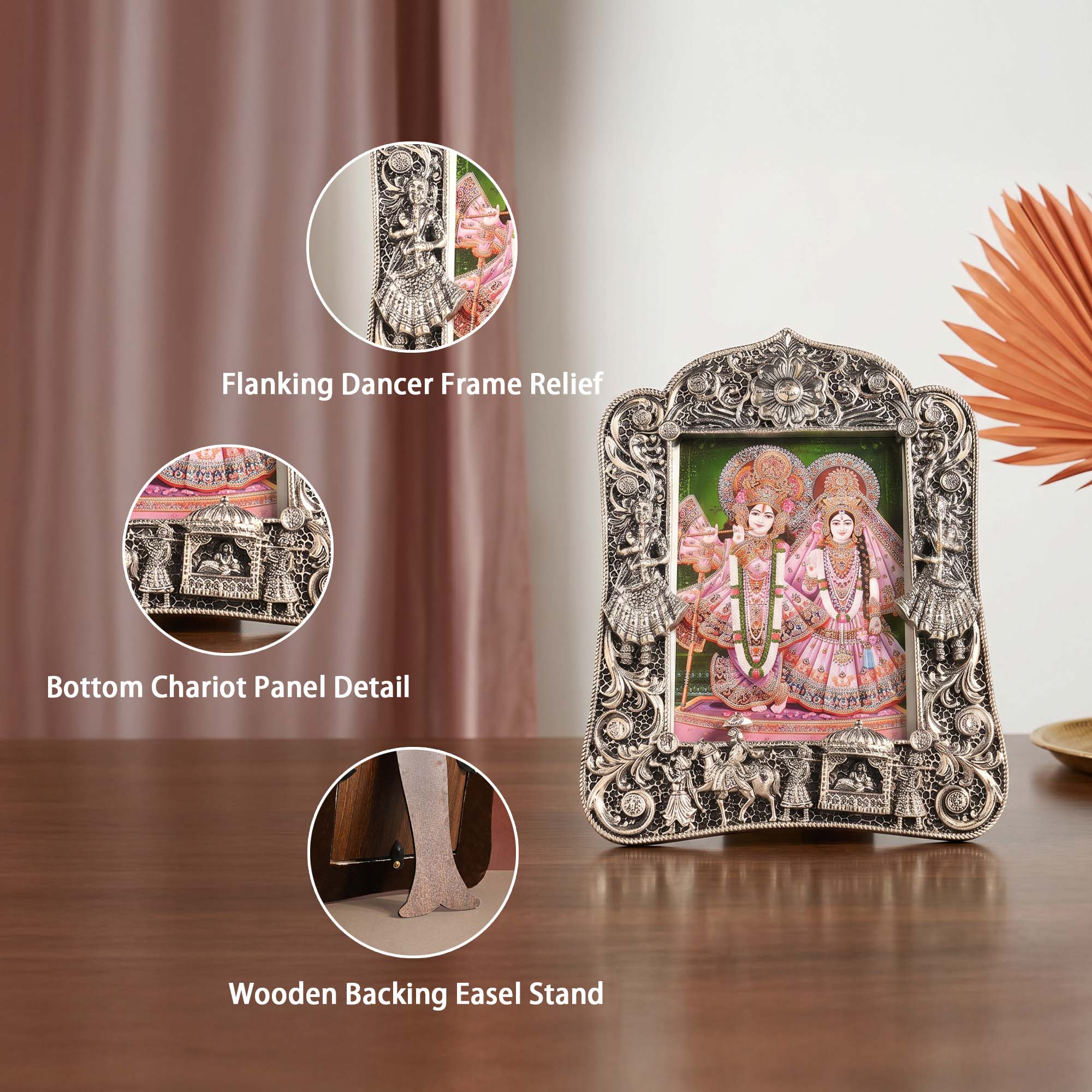 999 Silver Radha Krishna Frame