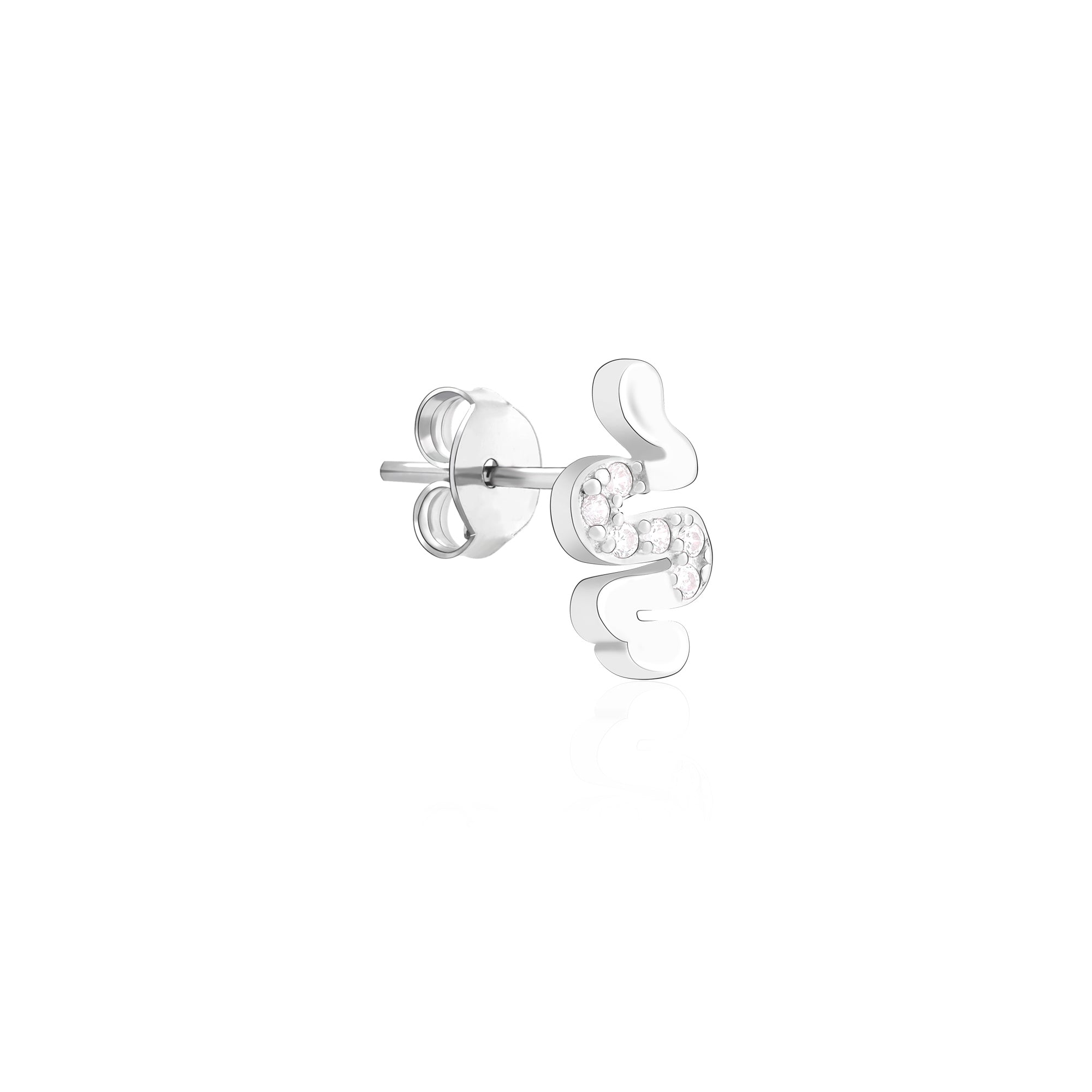 Silver Snake Earrings
