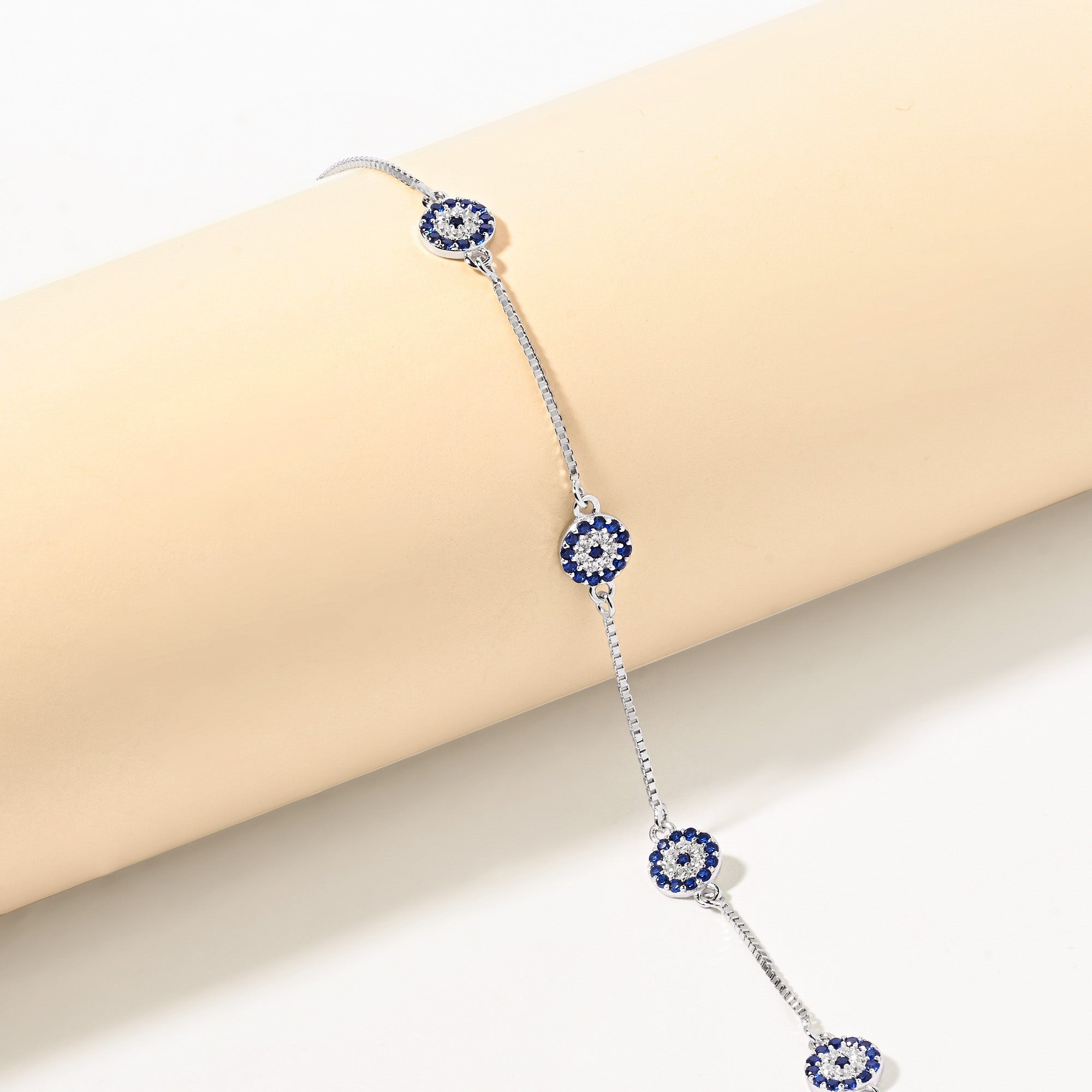 Midnight Aura Silver Bracelet