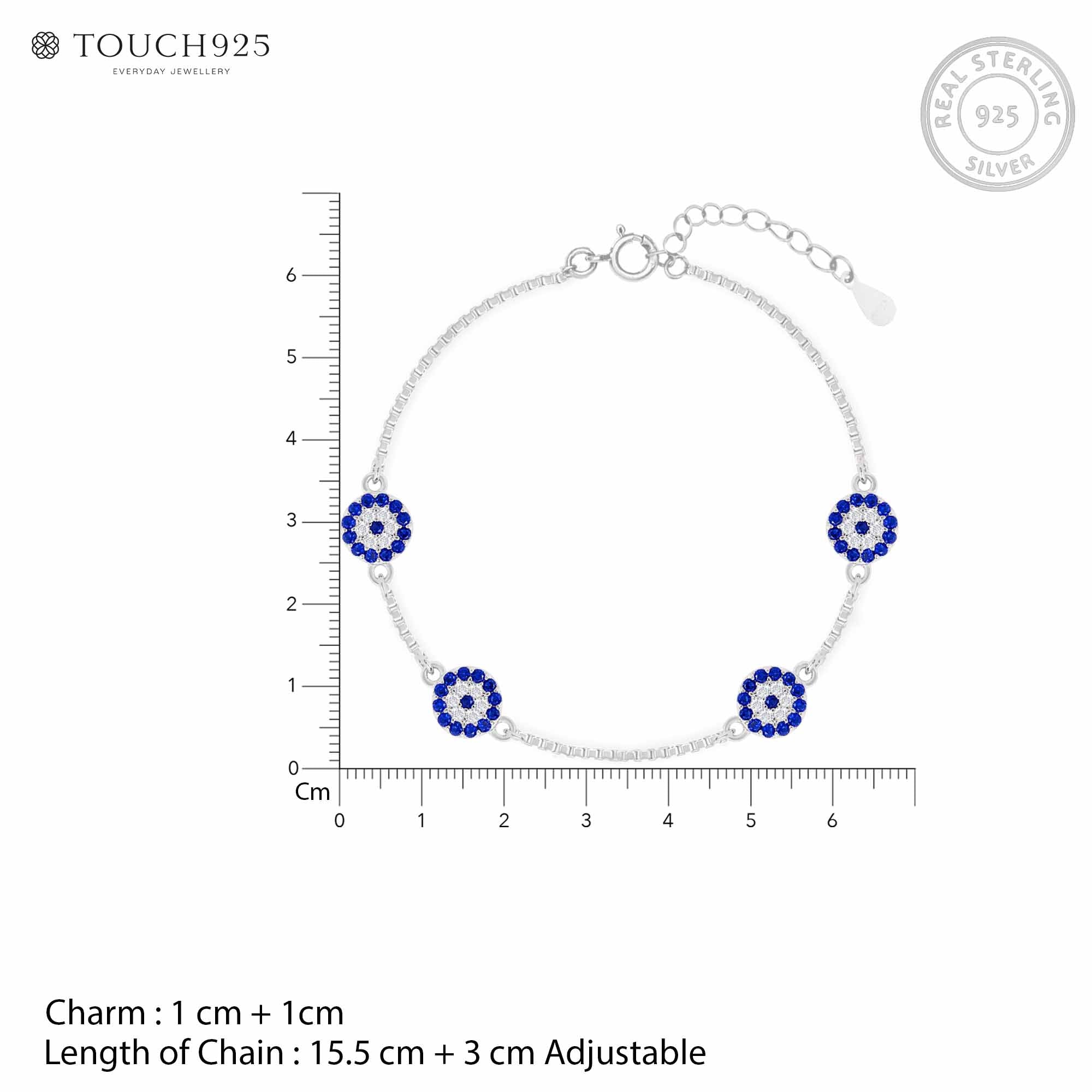 Midnight Aura Silver Bracelet